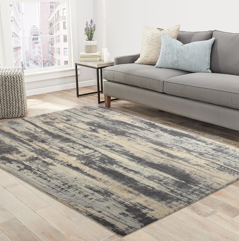 Zig Zag Oak 5 x 7 Grey Indoor Abstract Area Rug at Lowes.com