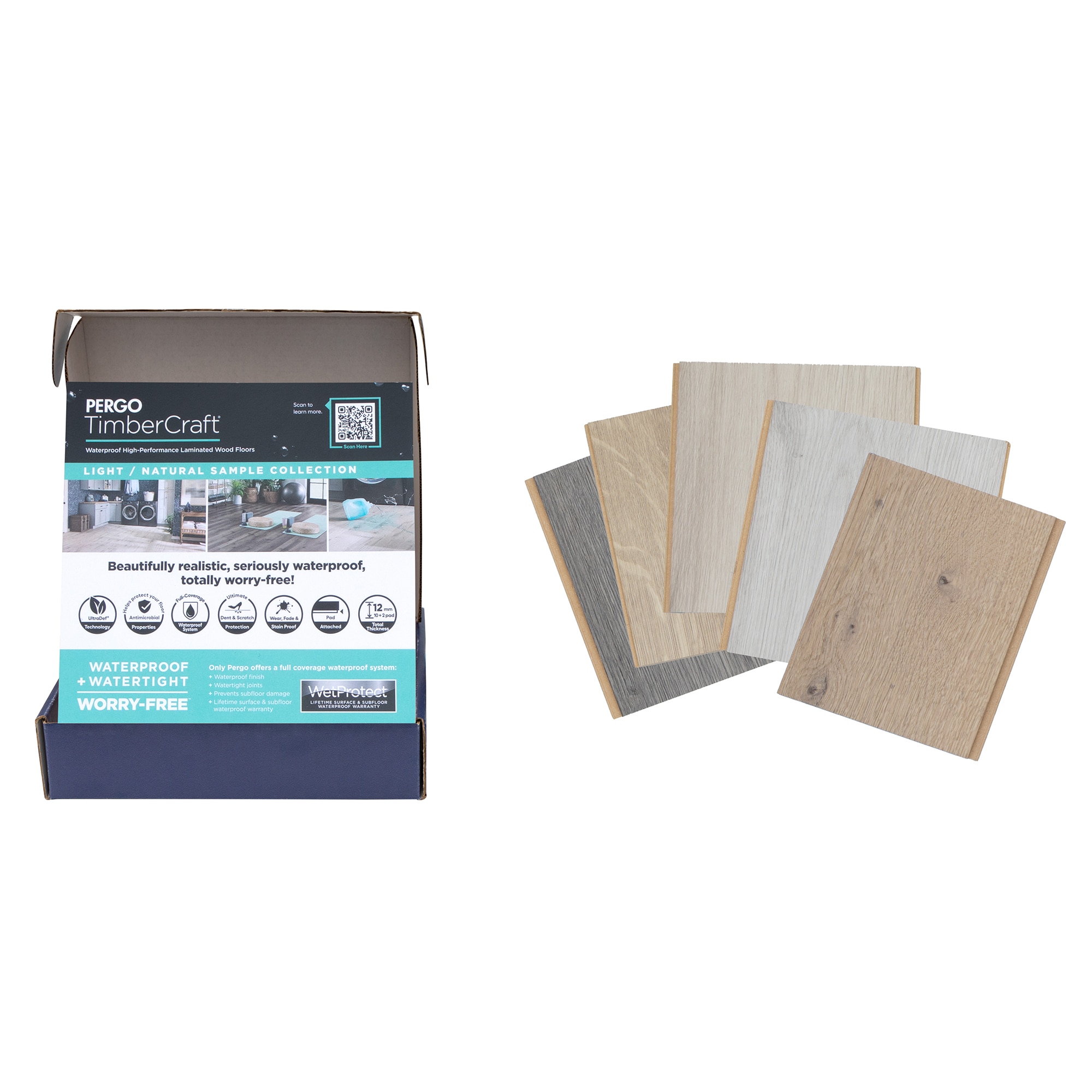 Pergo SBX0063784 (Sample) TimberCraft Light Natural Waterproof Laminate Flooring
