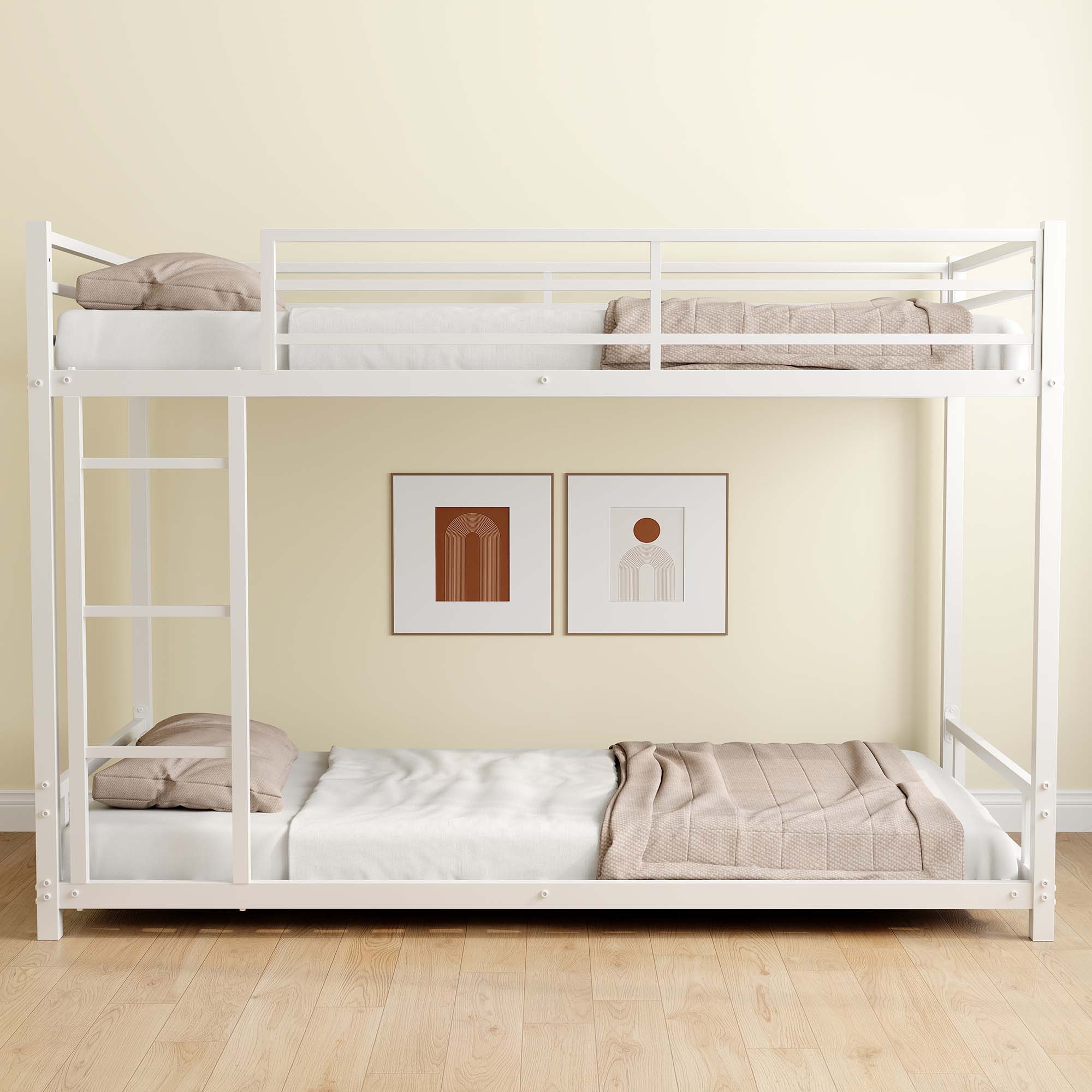 Sunrinx MG8-BD-29 White Twin over twin Bunk Bed