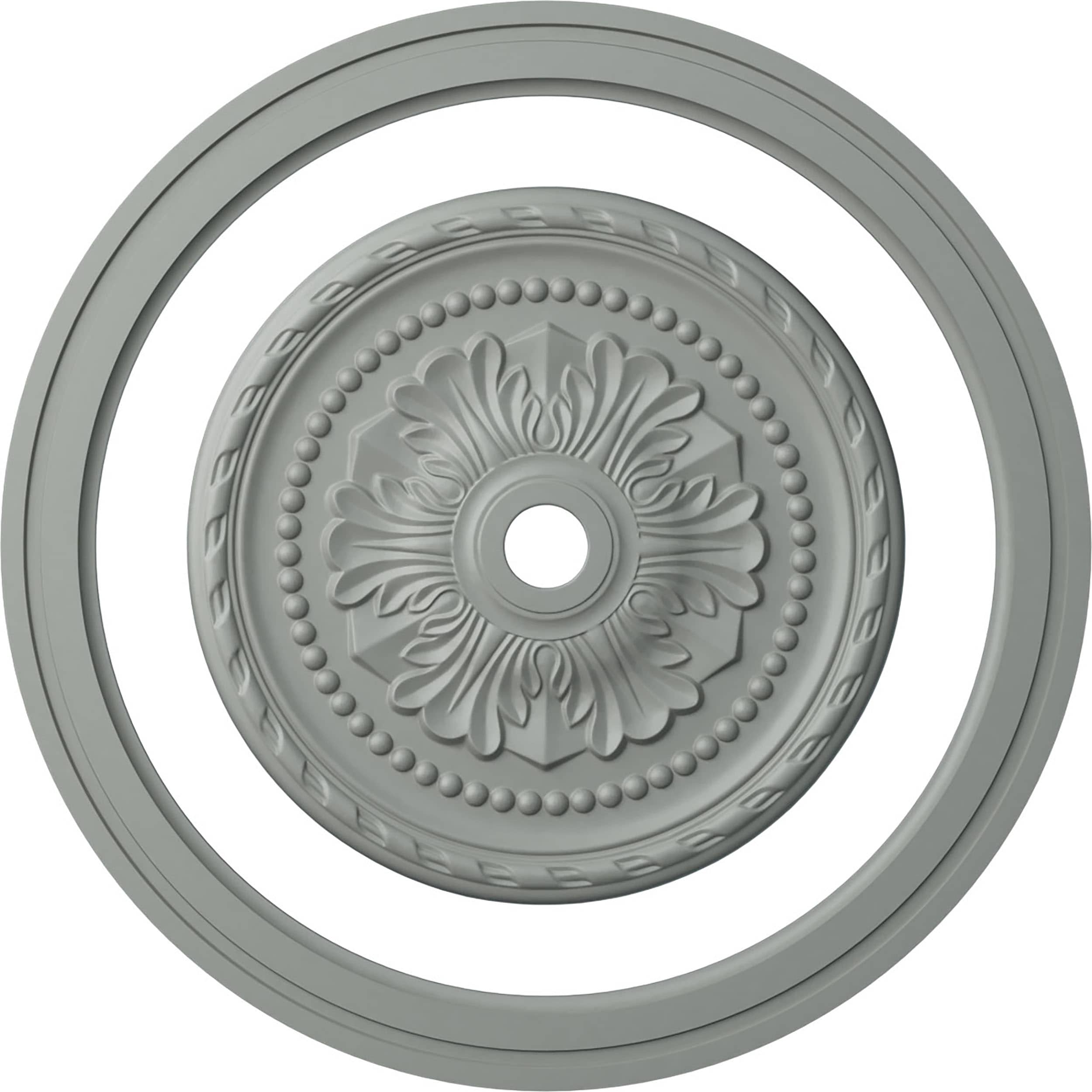 Ekena Millwork CRM47MO31PM Palmetto 47.5-Inches x 47.5-Inches Full Urethane Ceiling Ring