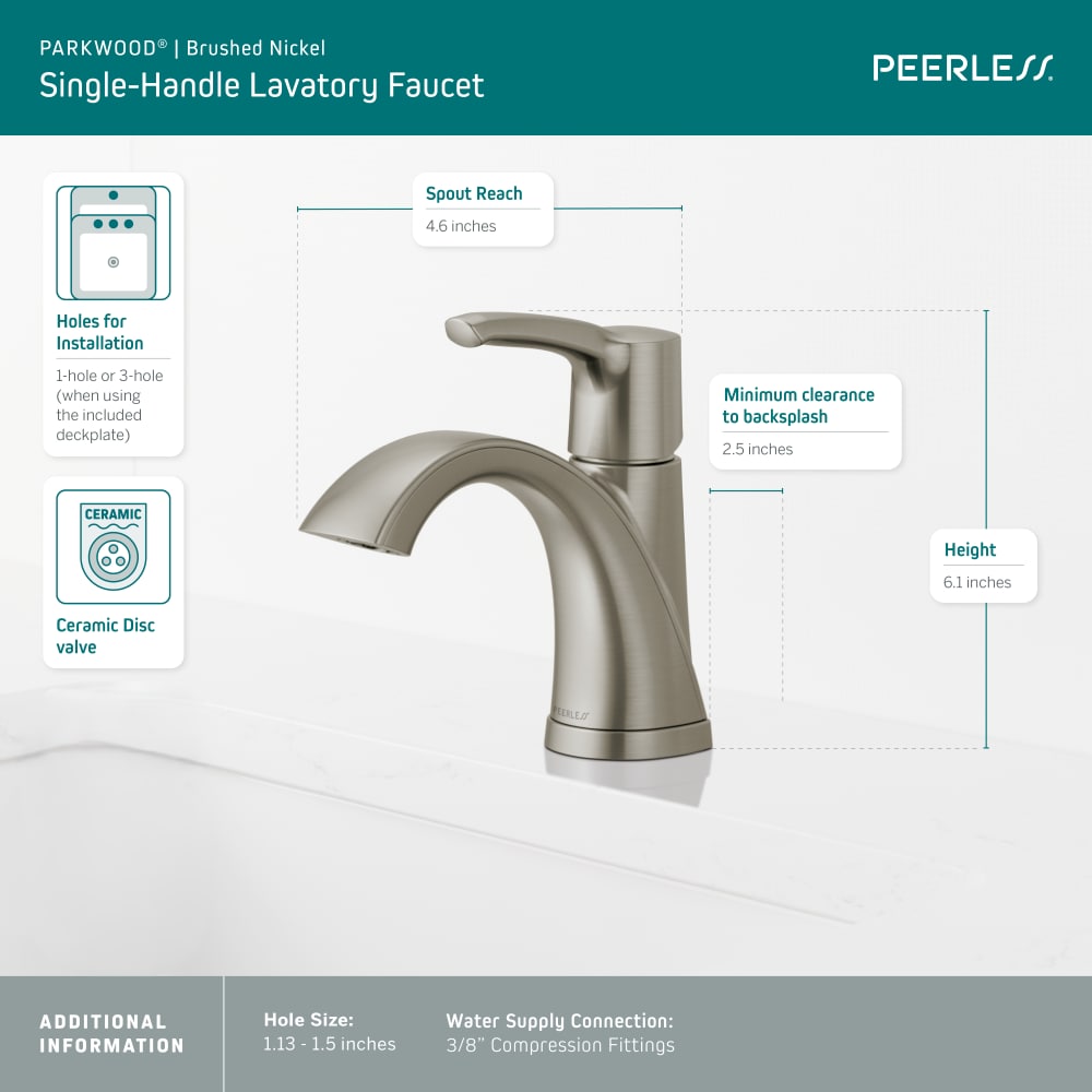 Delta P1535LF-BN-LPU Lavatory-Faucets - View #3