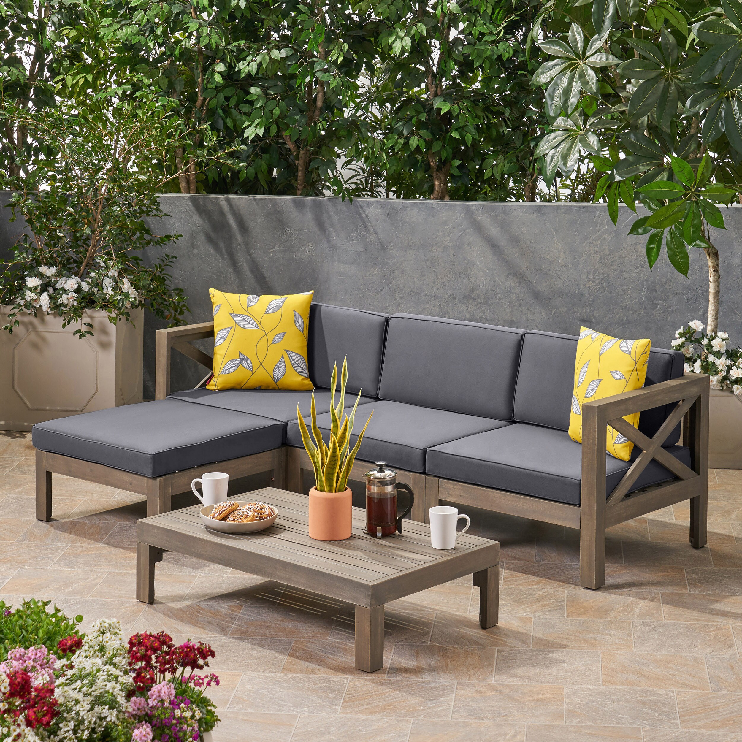 Direct Wicker DWS-63714-GR Patio-Conversation-Sets - View #2
