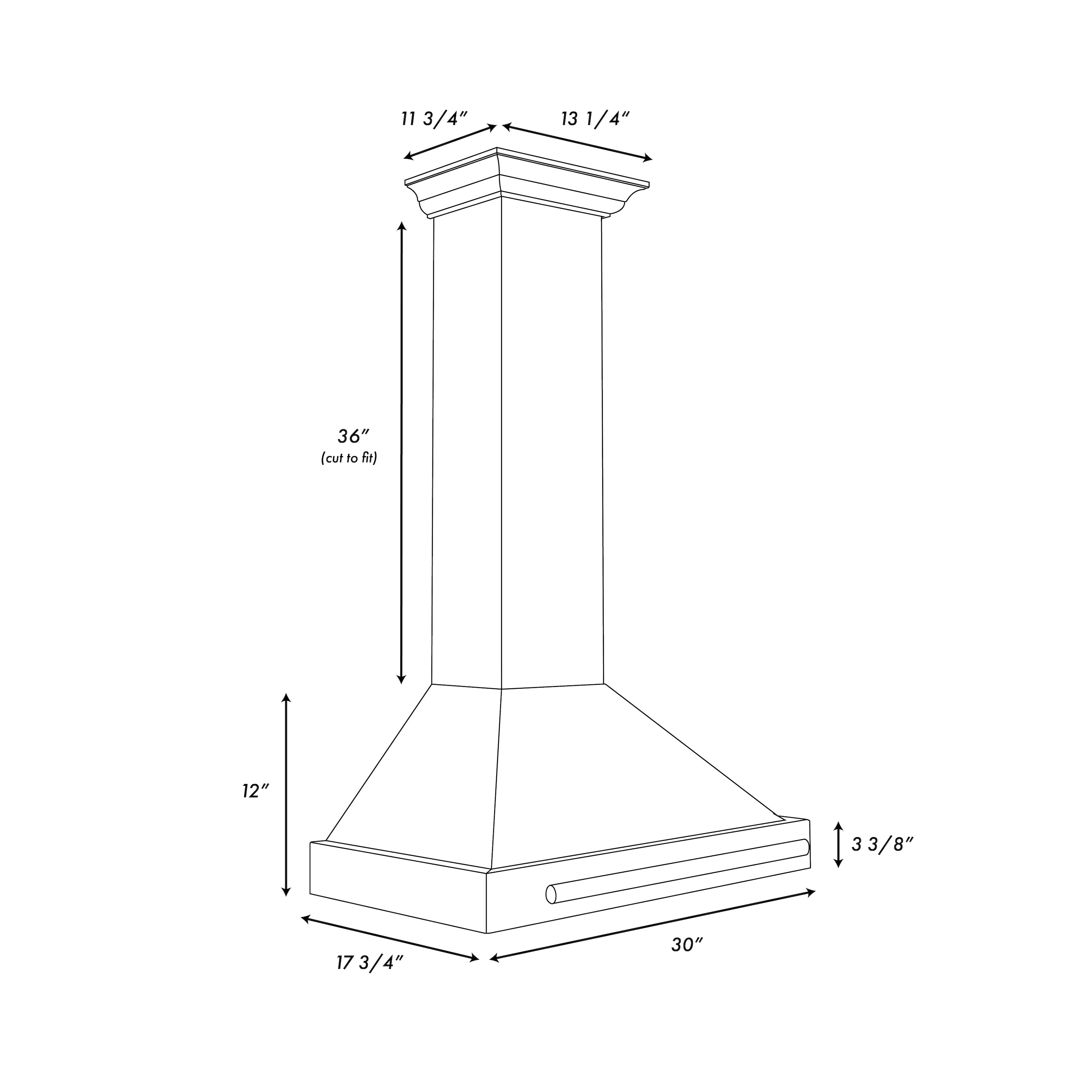 ZLINE KITCHEN & BATH KB4STX-C-30 Wall-Mounted-Range-Hoods - View #3