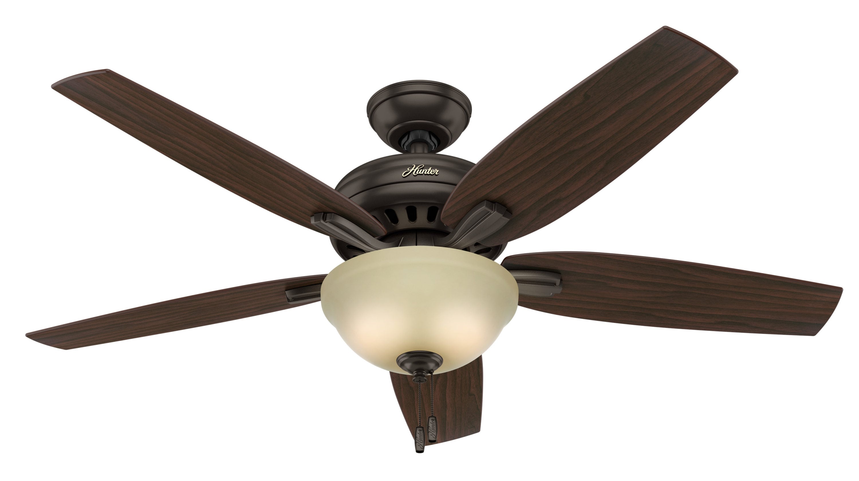 Hunter Fan 52 inch Low Profile Ceiling Fan in Premier Bronze with Bowl LED Light 