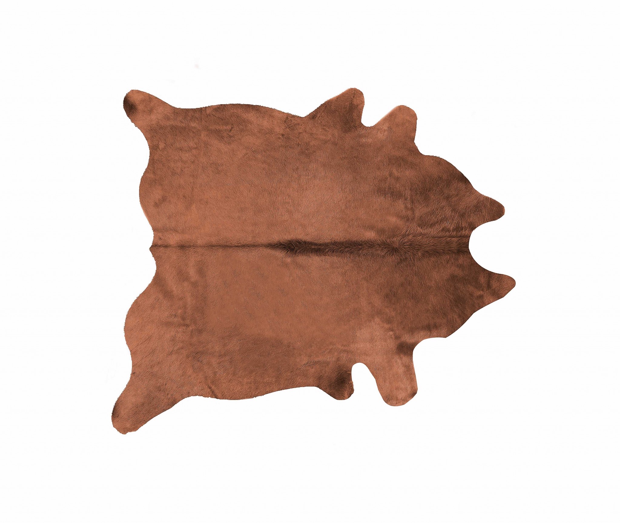HomeRoots 332269 Josephine 6 X 7 (ft) Rag Cowhide Brown Irregular Indoor Mid-century Modern Area Rug