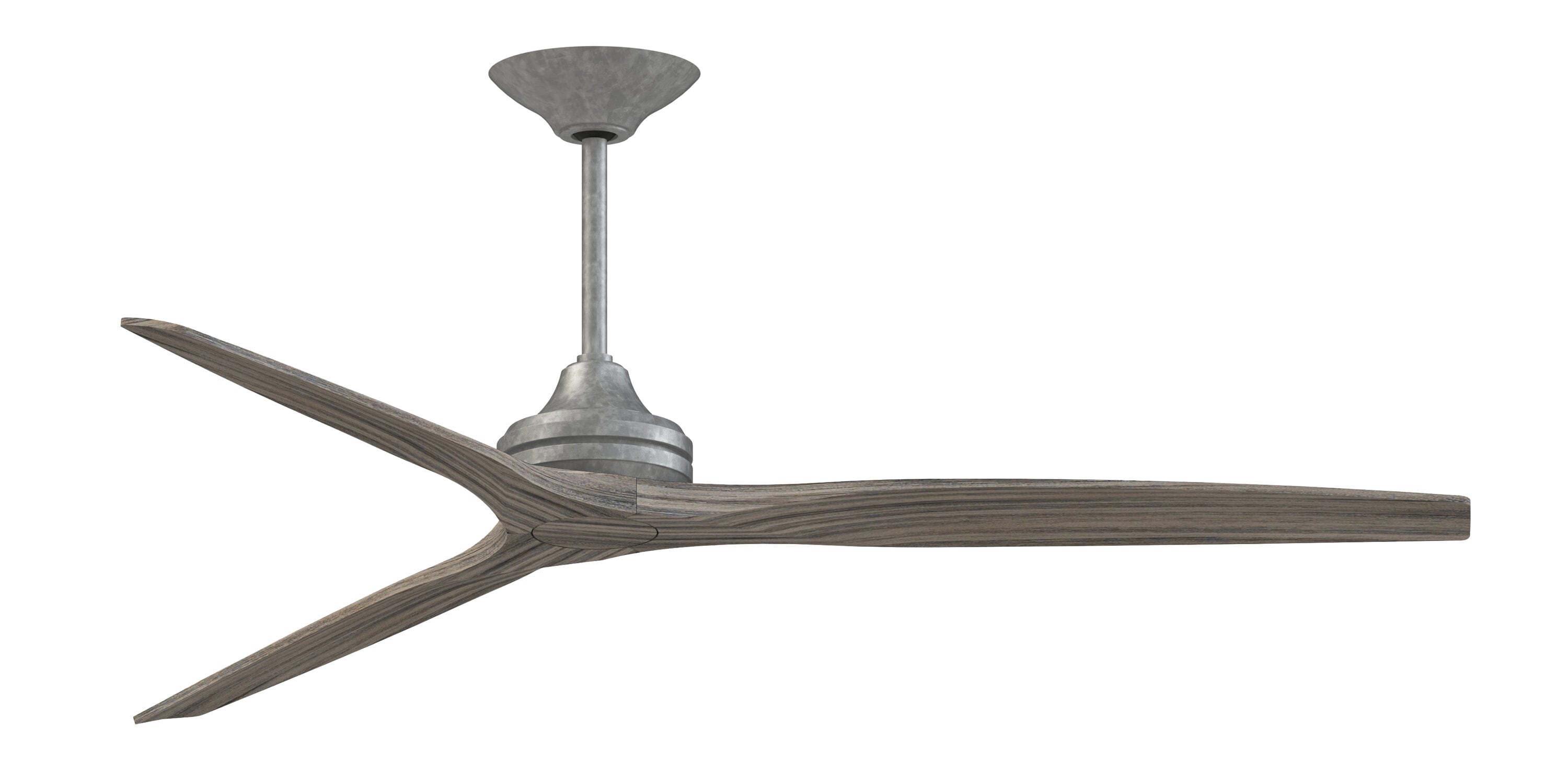 Fanimation Spitfire 72-in Galvanized with Weathered Wood Blades Indoor/Outdoor Smart Propeller Ceiling Fan Light Kit Compatible and Remote (3-Blade) FPD6721BGZ-72WE Sansujyuku sansujyuku.com