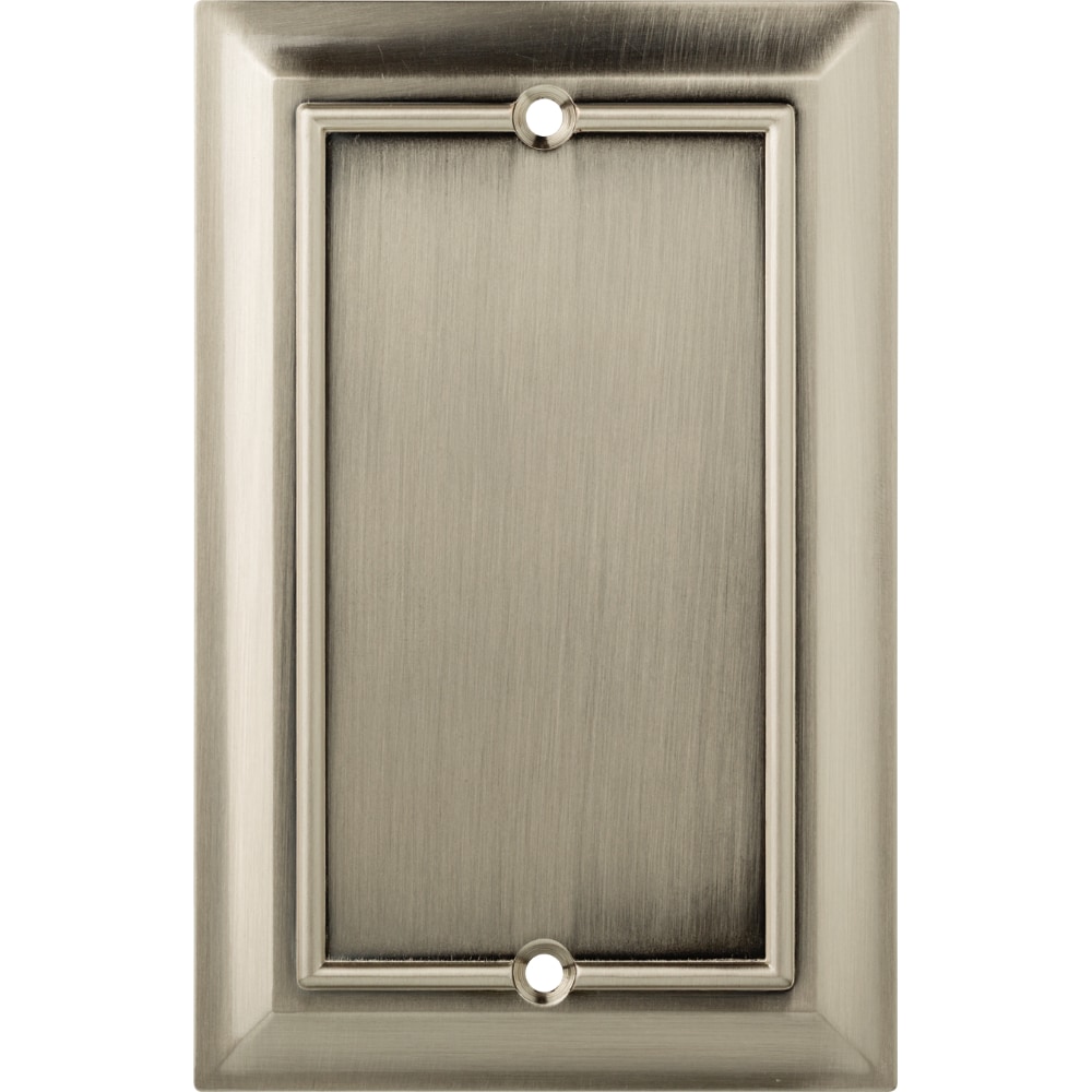 Brainerd W18195-SN-UC Architectural 1 -Gang Standard Size Satin Nickel Zinc Indoor Blank Wall Plate