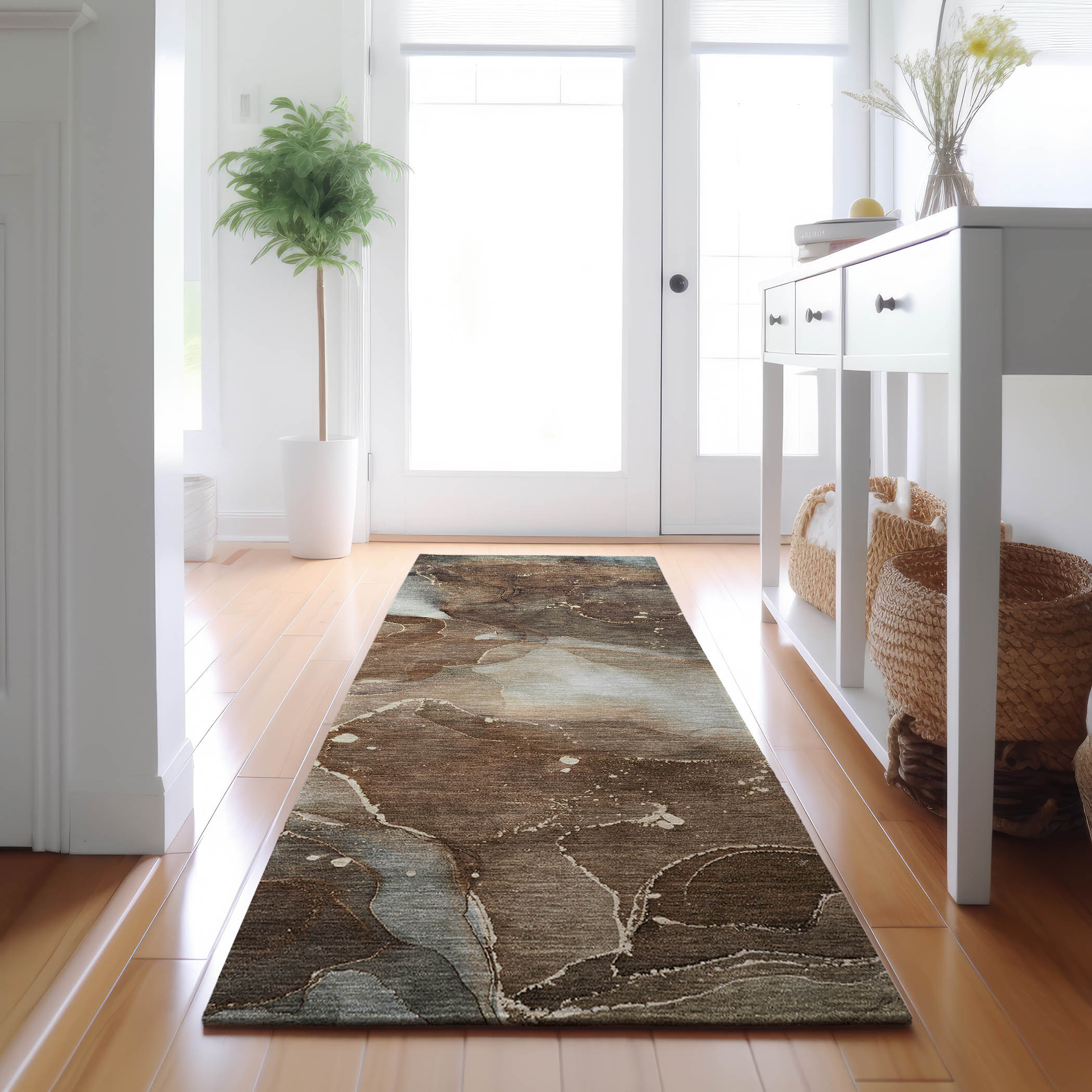 Addison Rugs AMF531YE2X8 Mayfield AMF531YE 2 x 7 (ft) Loomed Polyester Yellow Rectangular Indoor Geometric Machine washable Area rug