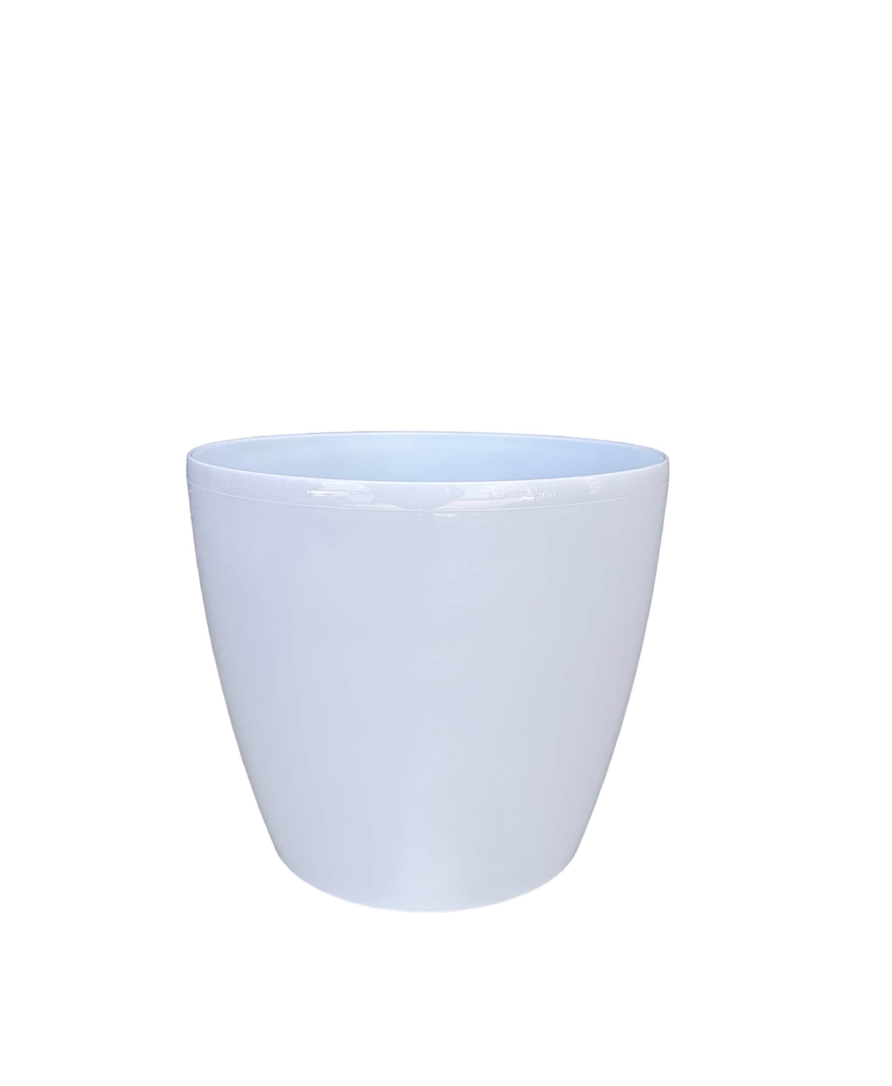 Color and Sabor Mediterano MA20505 9.8-in W x 9.8-in H x White Plastic Indoor/Outdoor Planter