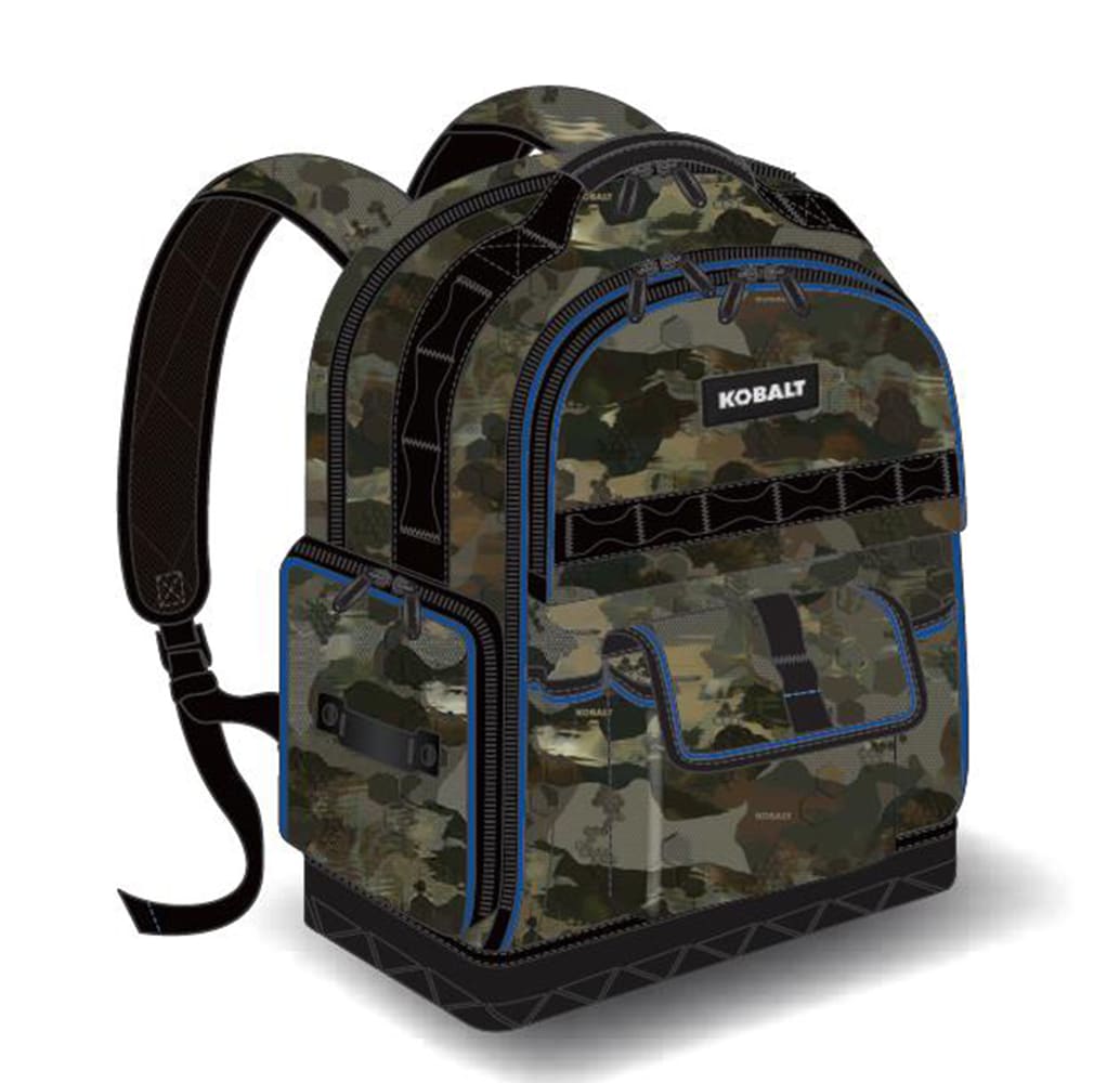Kobalt Blue Black Polyester 13.5-in Backpack in the Tool Bags department at