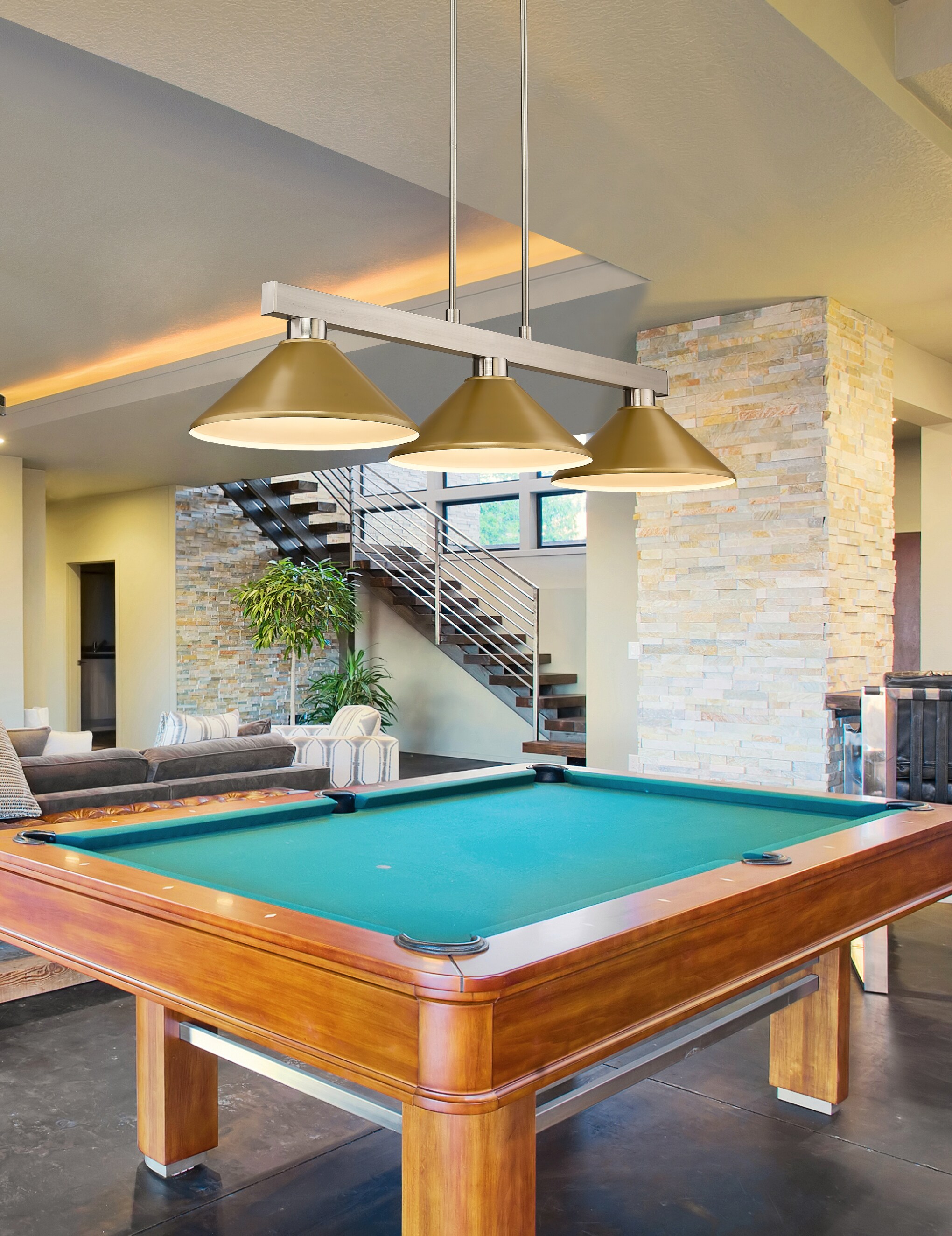 Z-Lite 152BN-MSG Pool-Table-Lighting - View #6