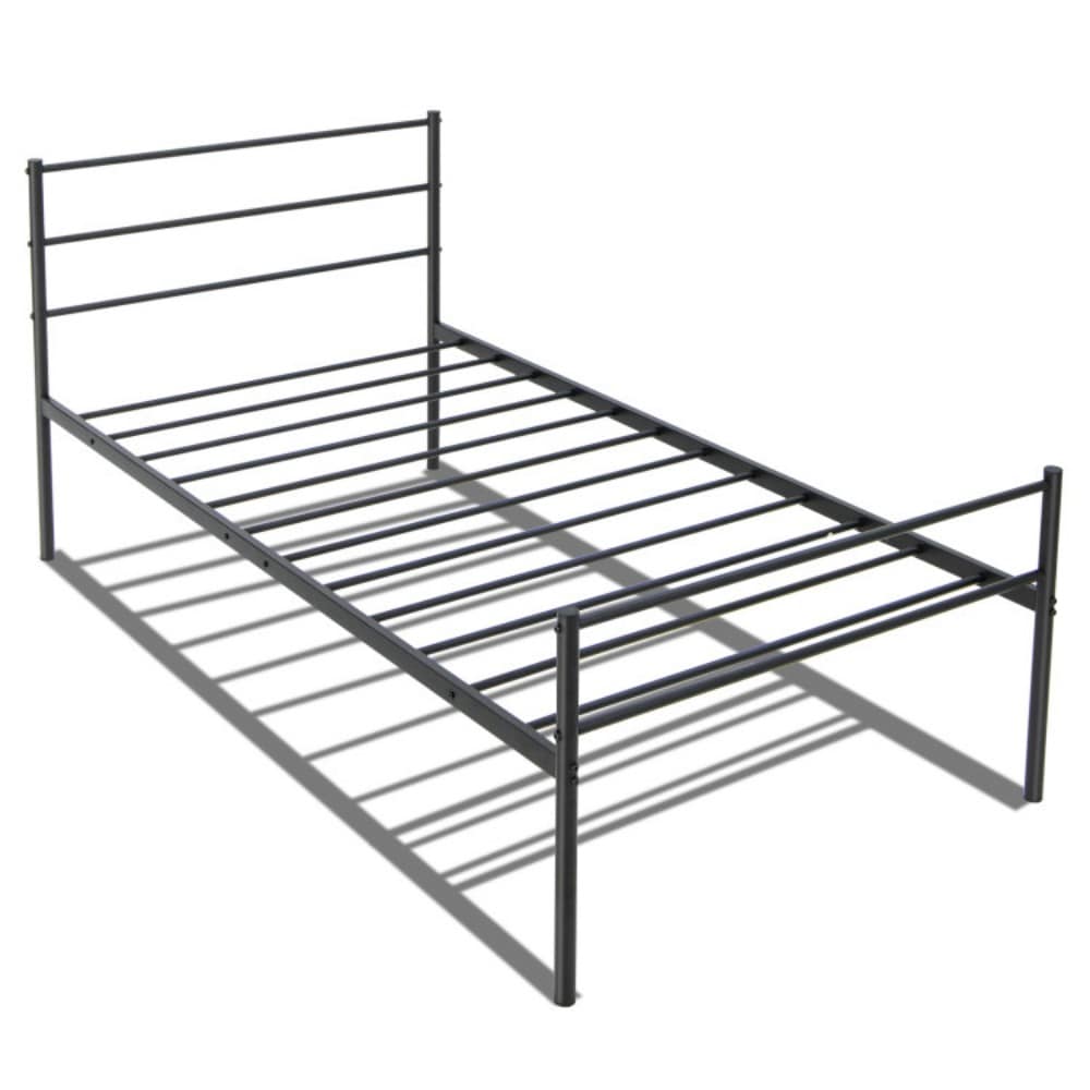 Fenbeli - Metal Platform Bed Frame with Heavy Duty Slat Support Reinforced Steel Under Bed Storag...