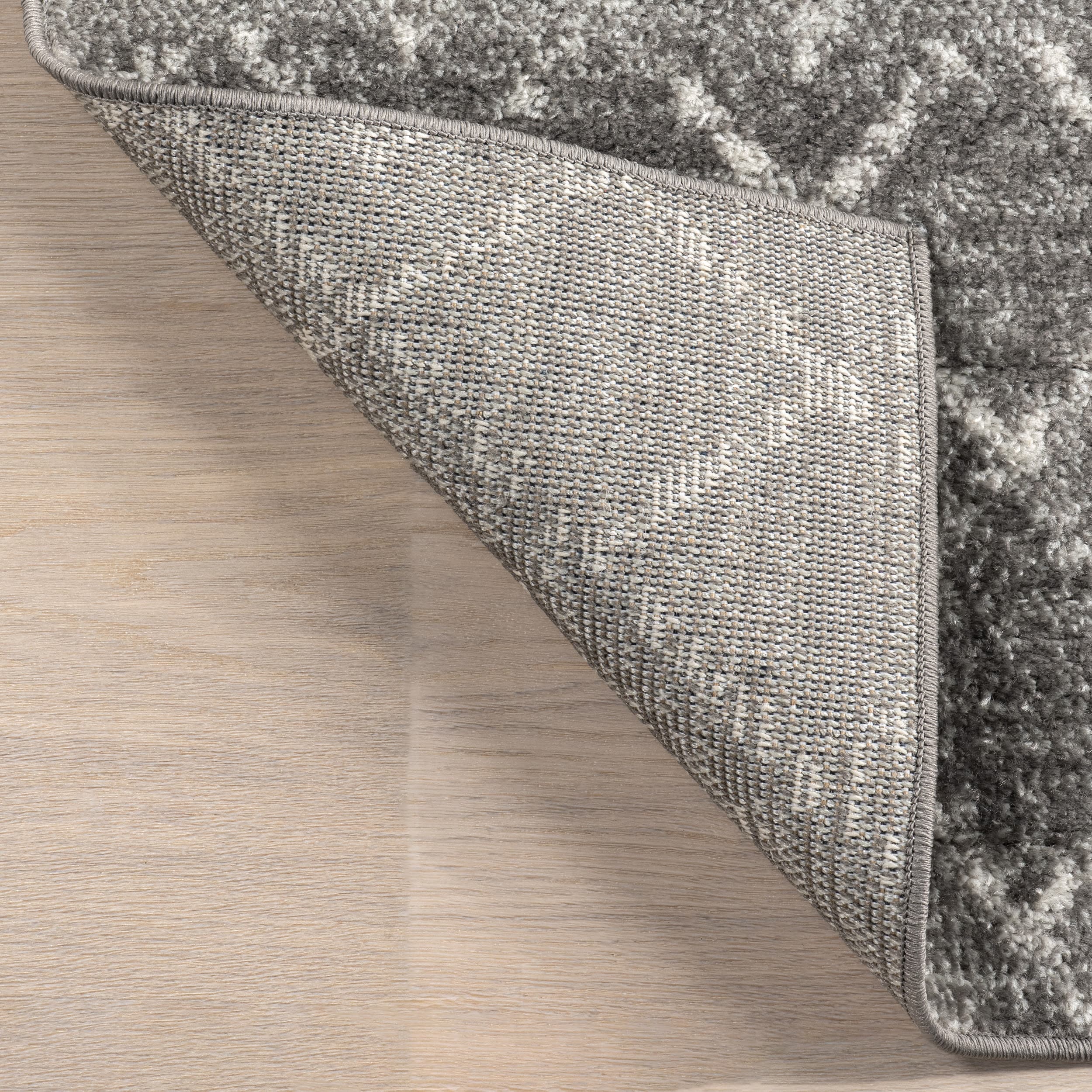 Dark Gray Moroccan Trellis Reversible Area Rug, 8' x 11'
