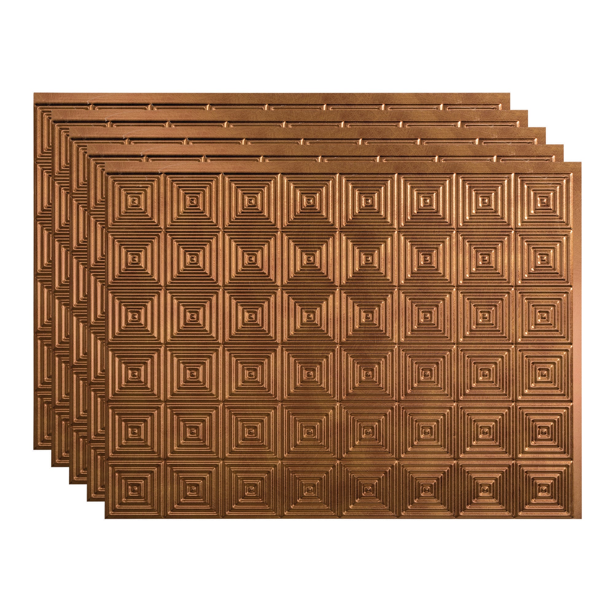 Fasade PB5331 Miniquattro 18.25-in x 24.25-in Vinyl Antique Bronze Backsplash Panels 5.0 -Pack