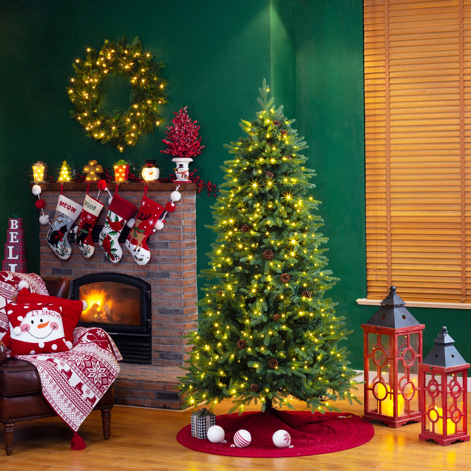Glitzhome GH2014600011 Artificial-Christmas-Trees - View #5