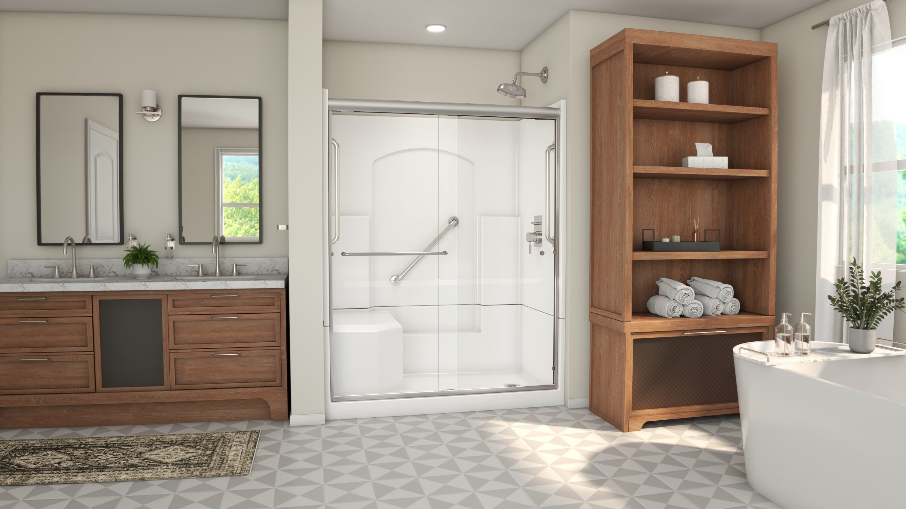 Laurel Mountain L3660SH1S4PLWB1 Alcove-Shower-Kit - View #9