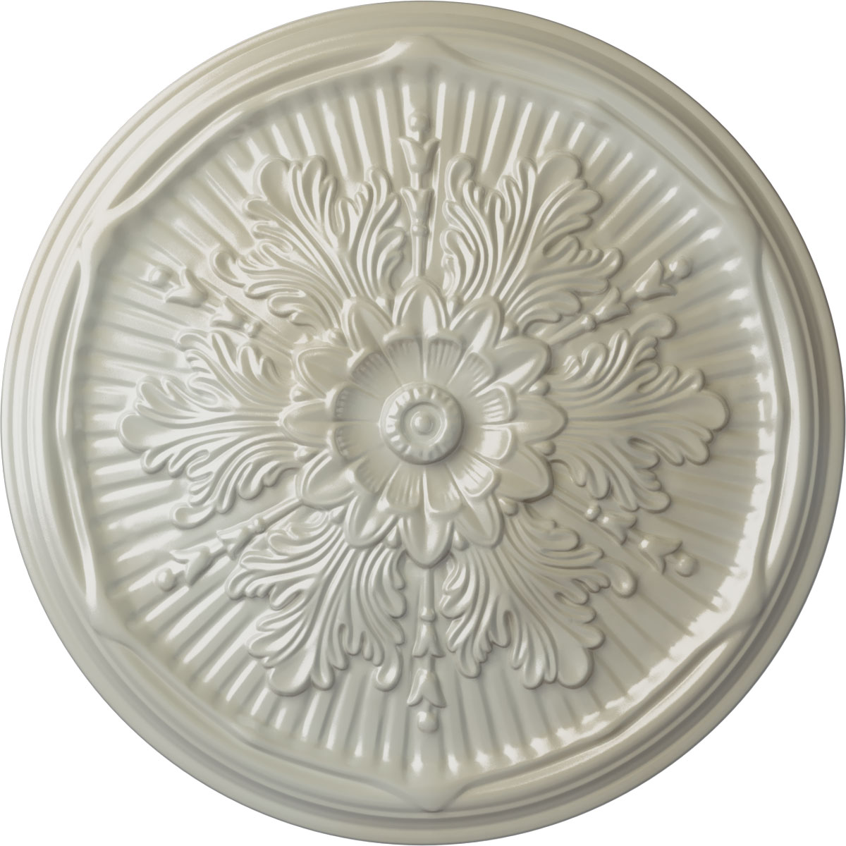 Ekena Millwork CM21LUFBS Luton 21-in W x 21-in L Painted Flash Blue Polyurethane Whole Ceiling Medallion