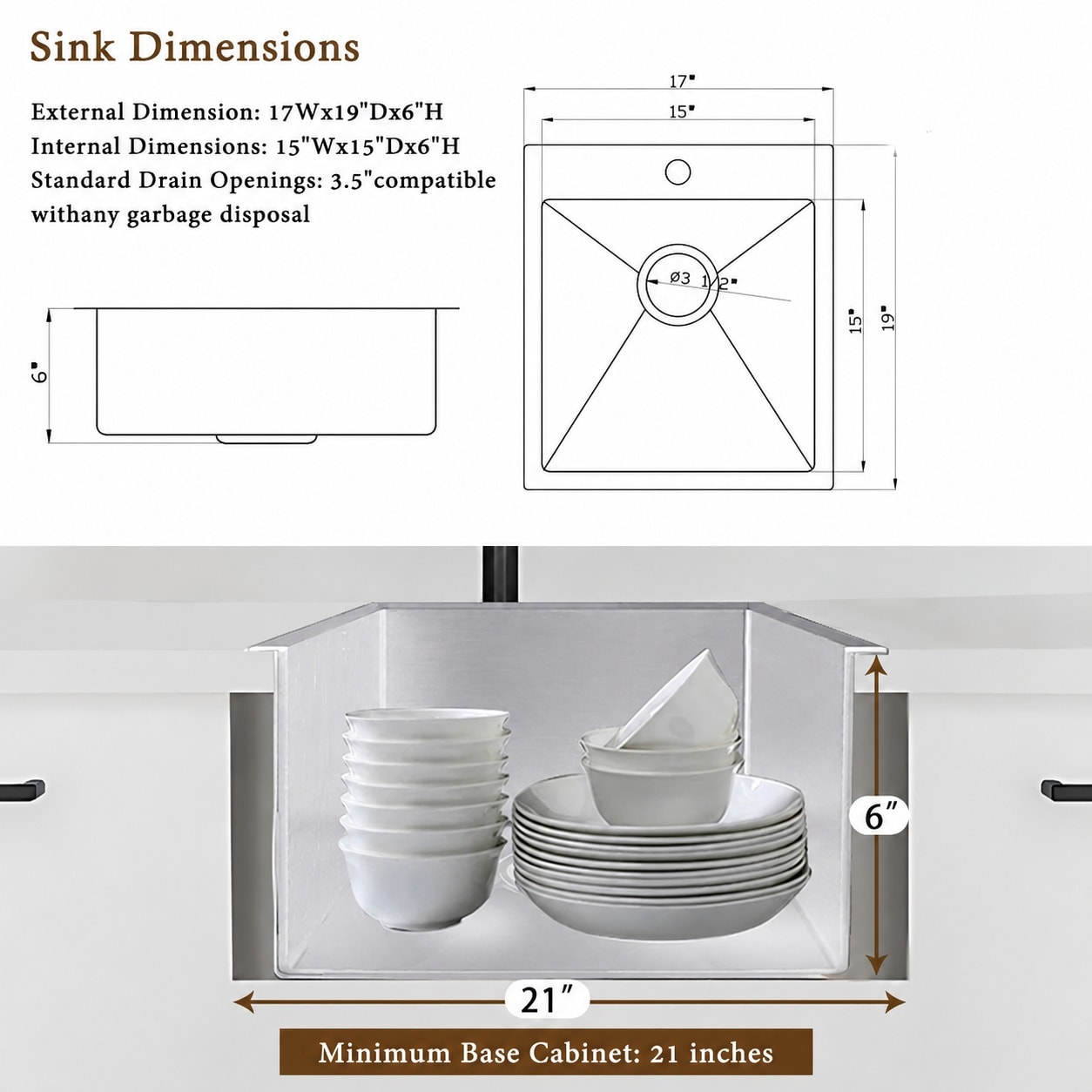 AKSCYZM LAK0818K1135 Kitchen-Sinks - View #3