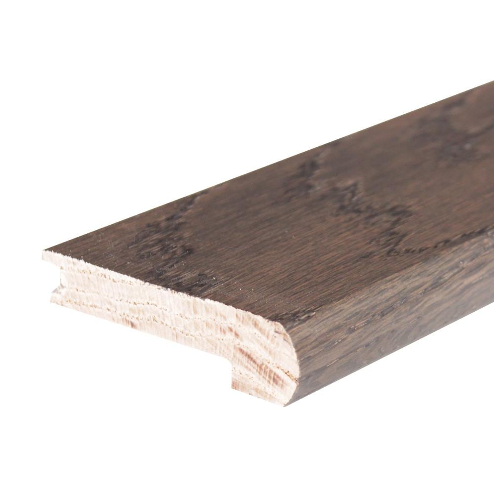 Flexco 1125489 Solid Wood Stair Nose 2.75-in x 78-in x 0.5-in Smoke Embers Prefinished Wood Red oak Flush Stair Nosing
