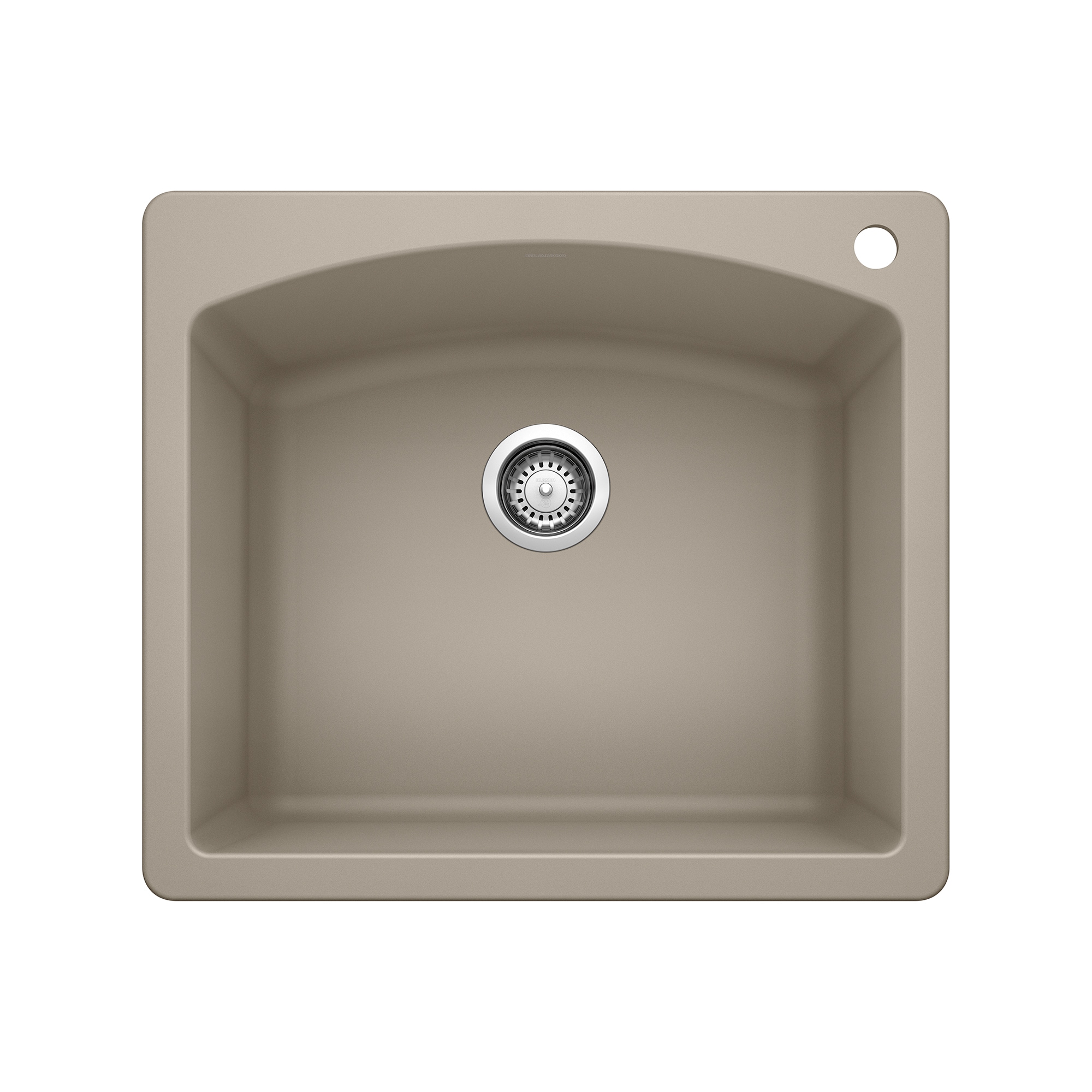 BLANCO 441280 Diamond Silgranit Drop-in or undermount 25-in x 22-in Granite Single bowl 1-Hole Kitchen Sink