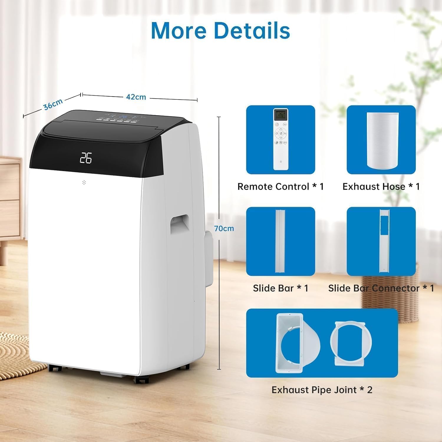 Garvee 12000 BTU Mobile Air Conditioner No Outdoor Unit A Double Plus ...
