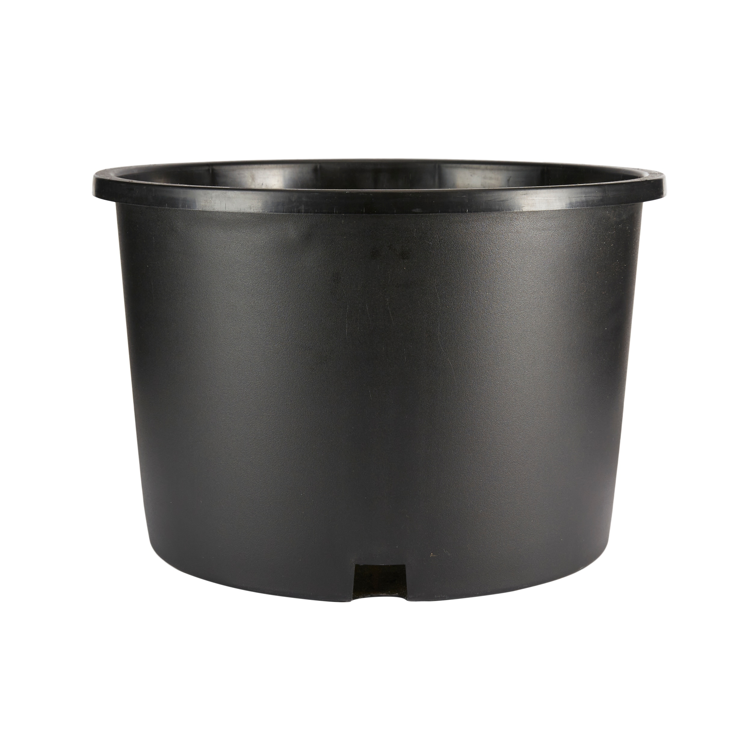 3 x 50cm Half Barrel Style 50 Litre Planter Pot Handles Large Black Tub Plastic 