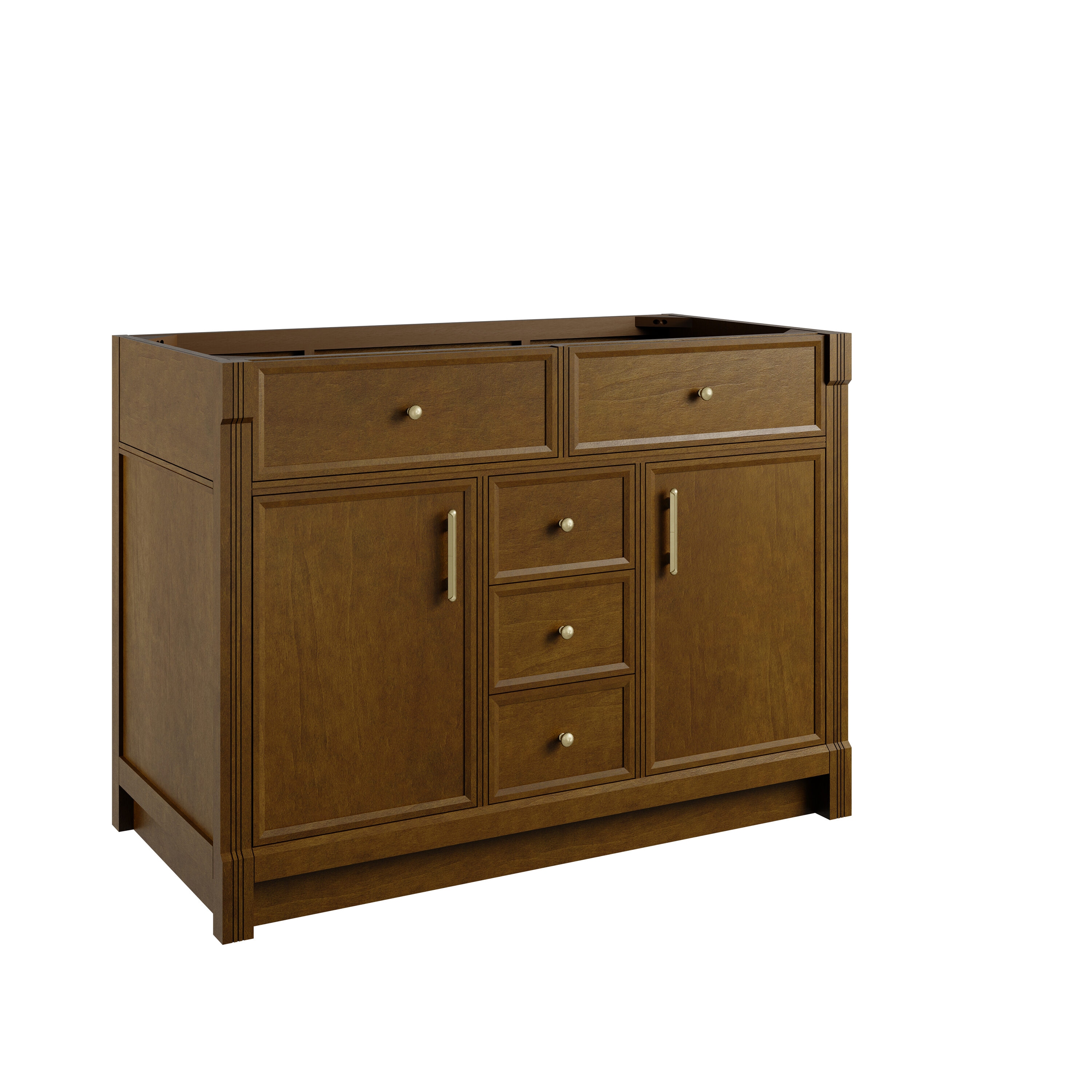 James Martin Vanities Bellshire 48-in Honey Oak Bathroom Vanity Base Cabinet without Top