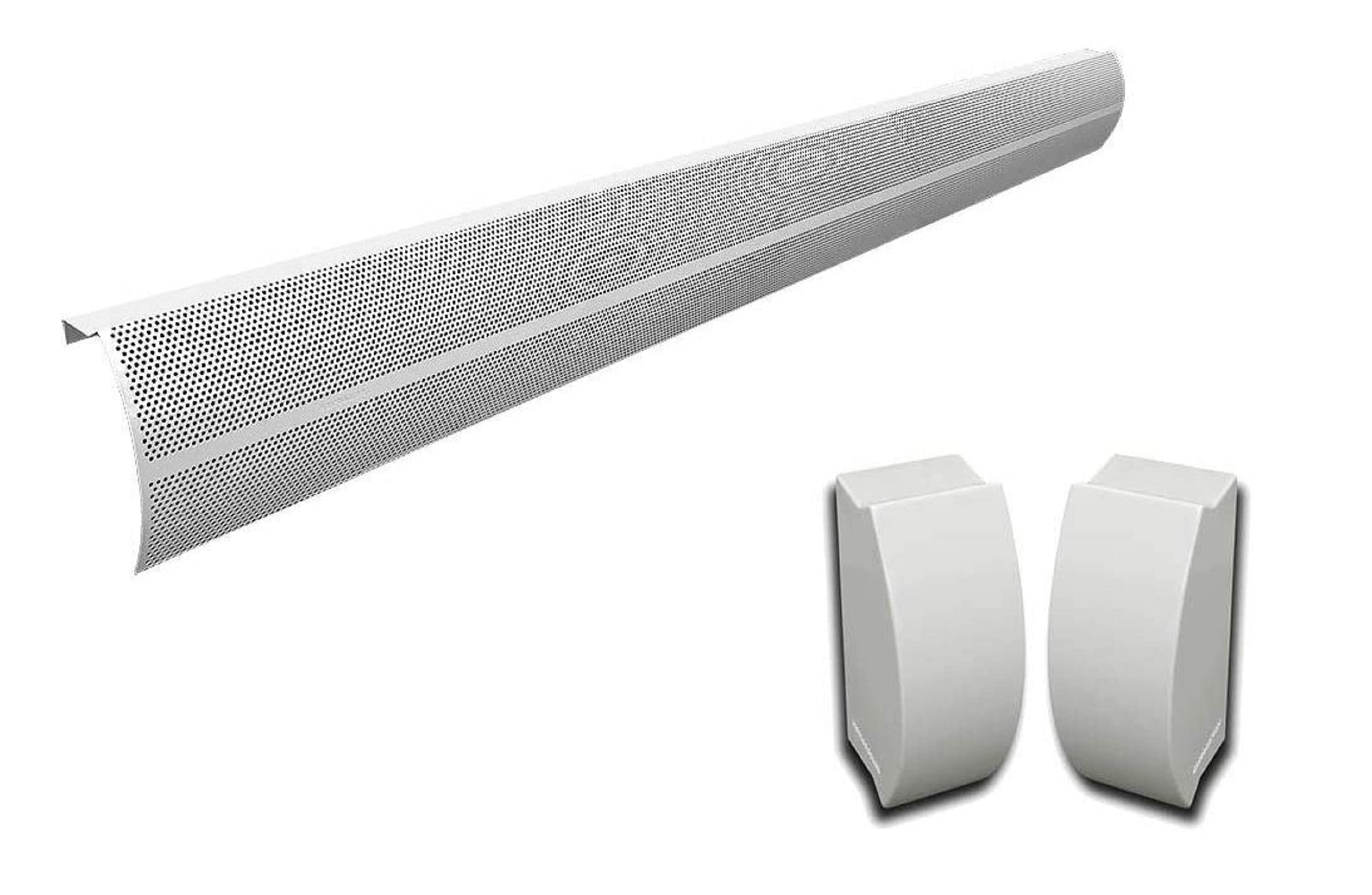 Baseboarders BA001-72-SET-WH Elliptus 6-ft Hydronic Slip-on Baseboard Heater Cover