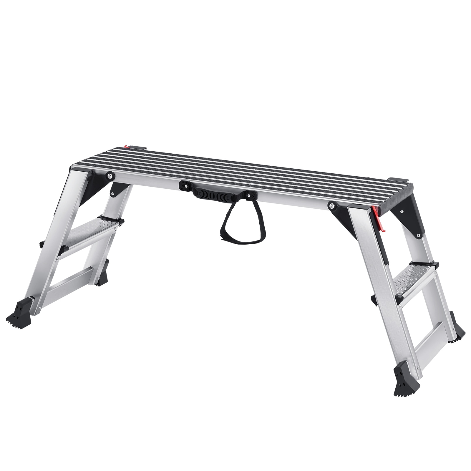 VEVOR Folding Work Platform 660 lbs Load Capacity Aluminum Drywall Stool Ladder Heavy Duty Work Bench w/ Non-Slip Feet Ideal for Washing Vehicles Cleaning Painting Decorating #SCZDPTGDBKD105593V0