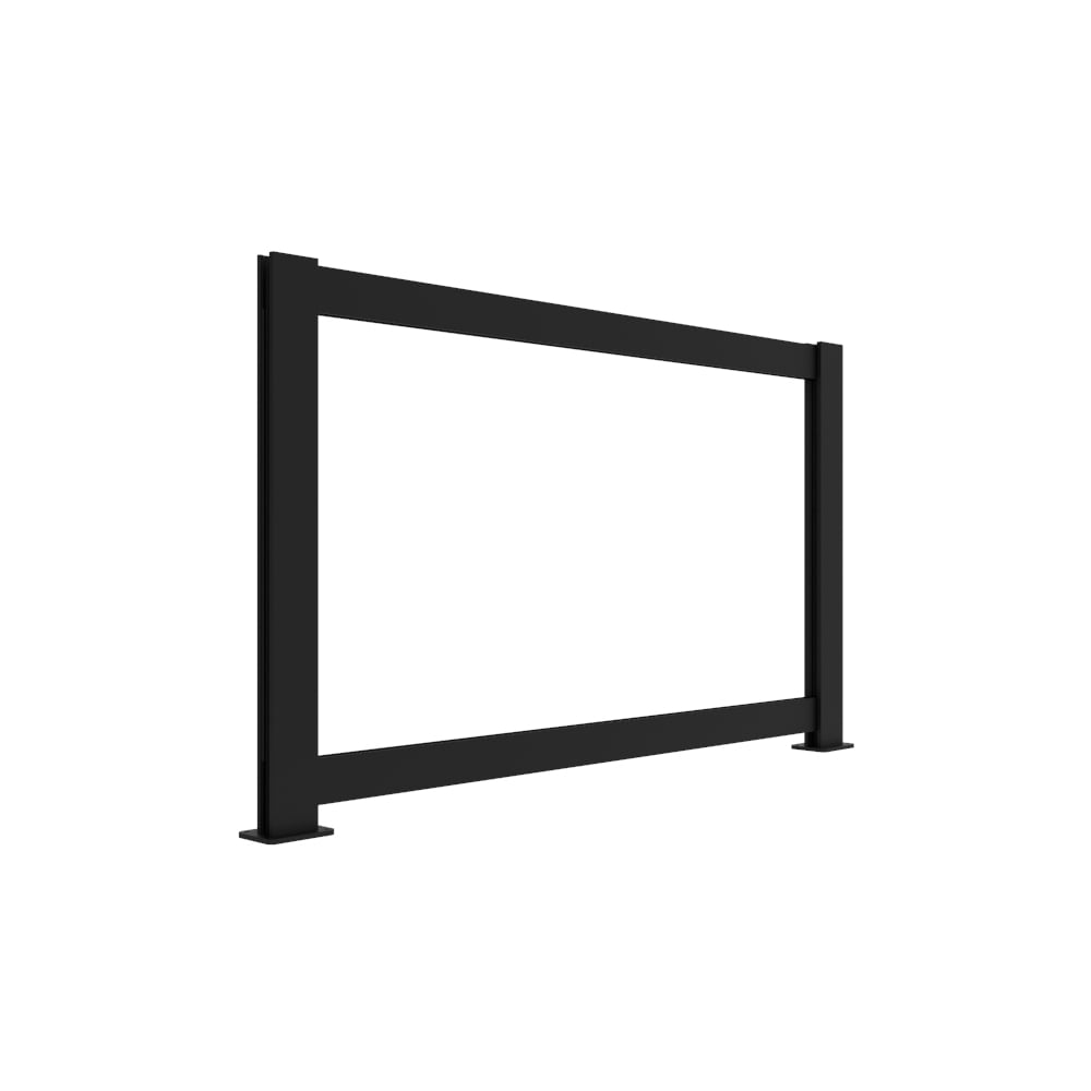 Freedom 6-ft Black Aluminum Privacy Frame