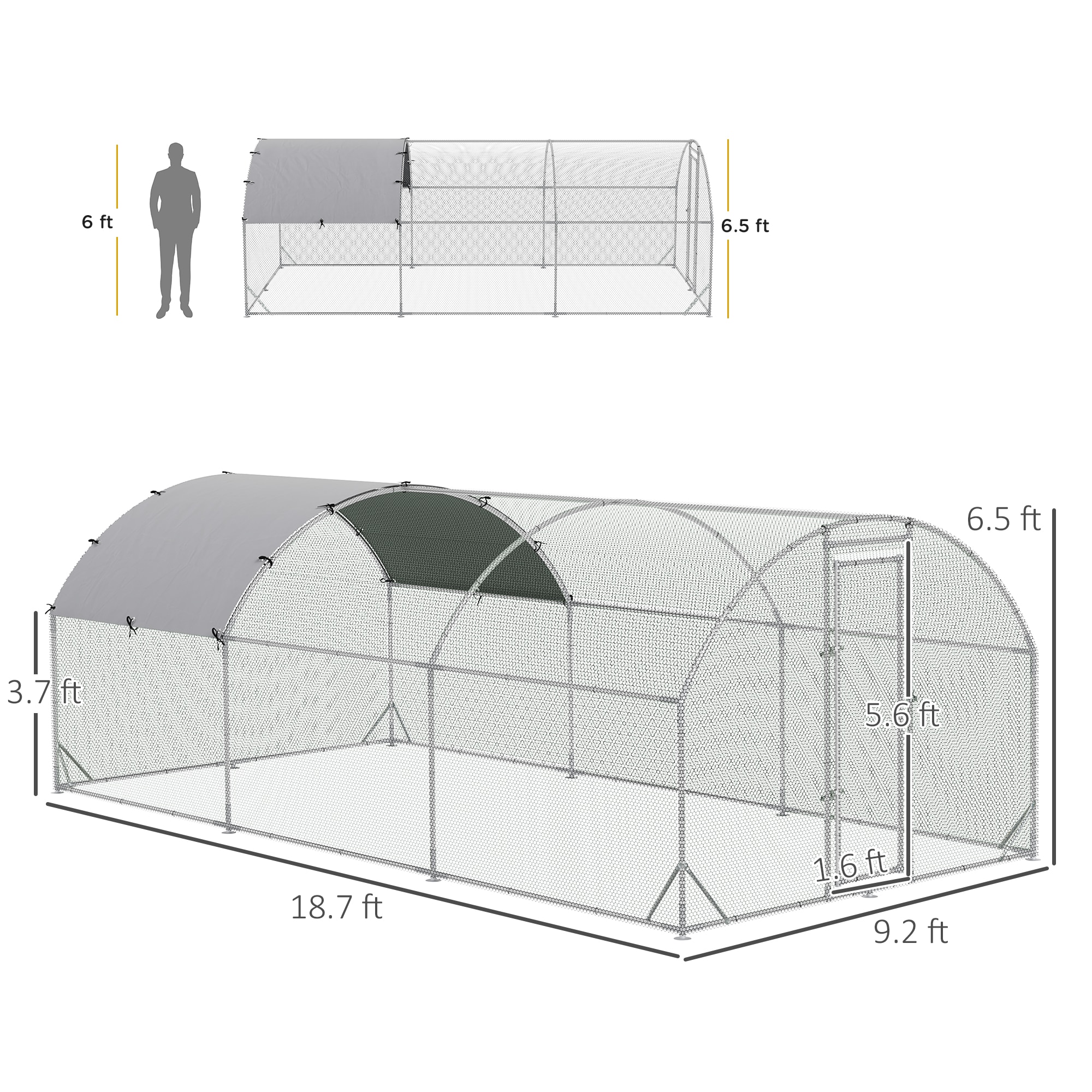 Maocao Hoom JL166433 Chicken-Coops-Rabbit-Hutches - View #3
