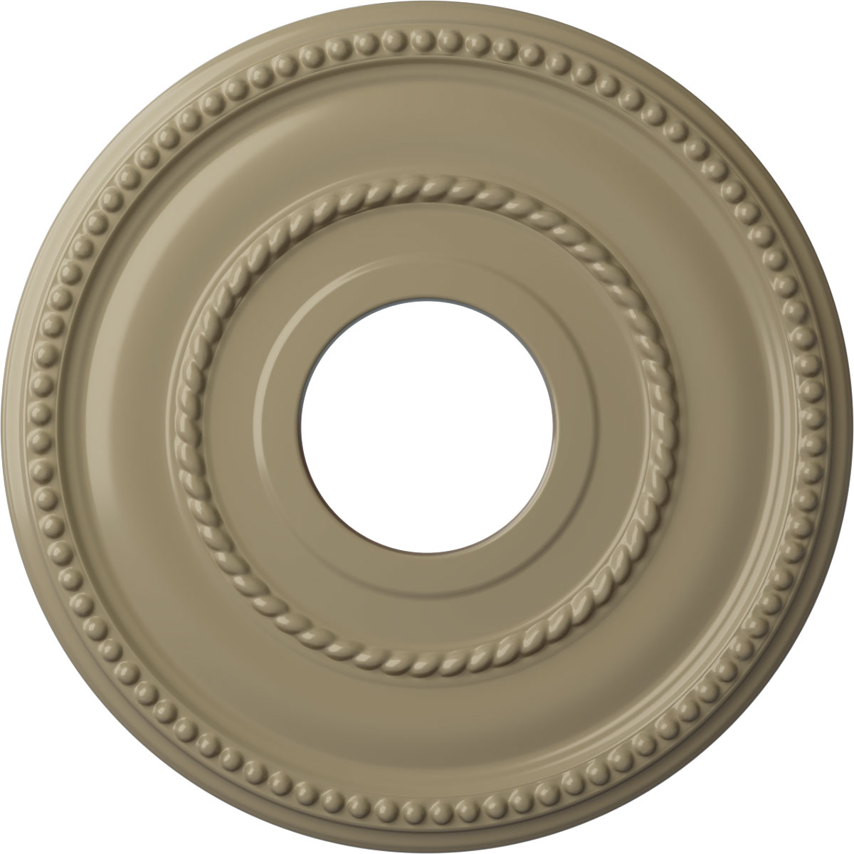 Ekena Millwork CM12VAGDF Valeriano 12.125-in W x 12.125-in L Painted Gobi Desert Polyurethane Whole Ceiling Medallion