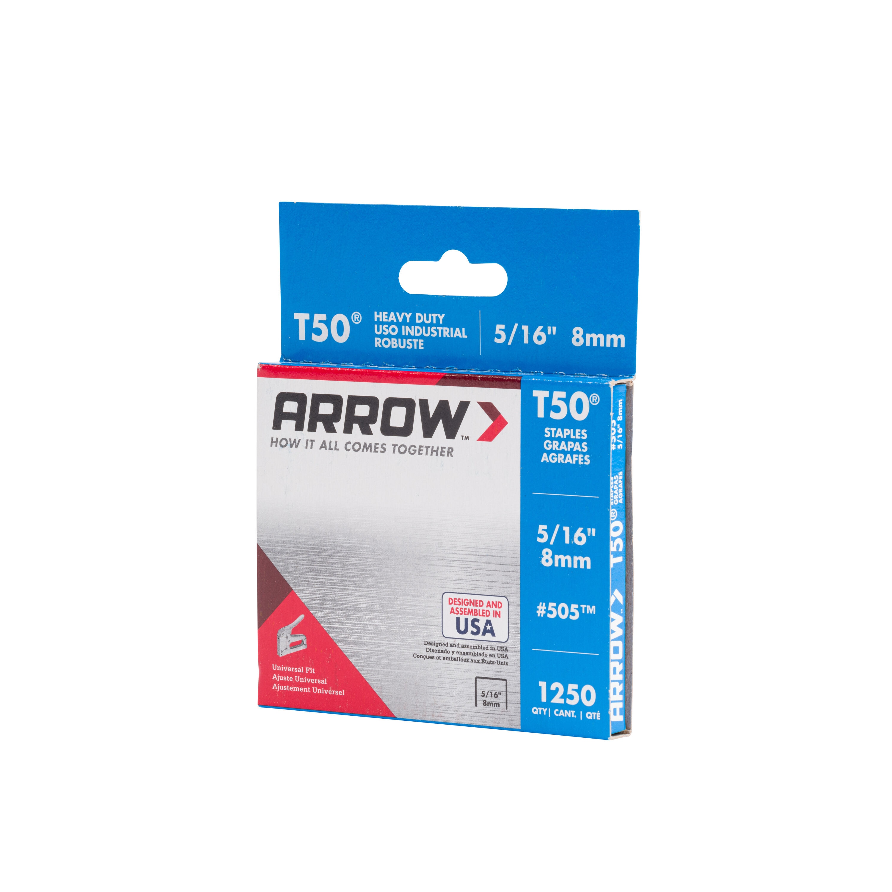 Arrow 5/16-in Leg x 3/8-in Medium Crown Gray 18-Gauge Heavy-Duty