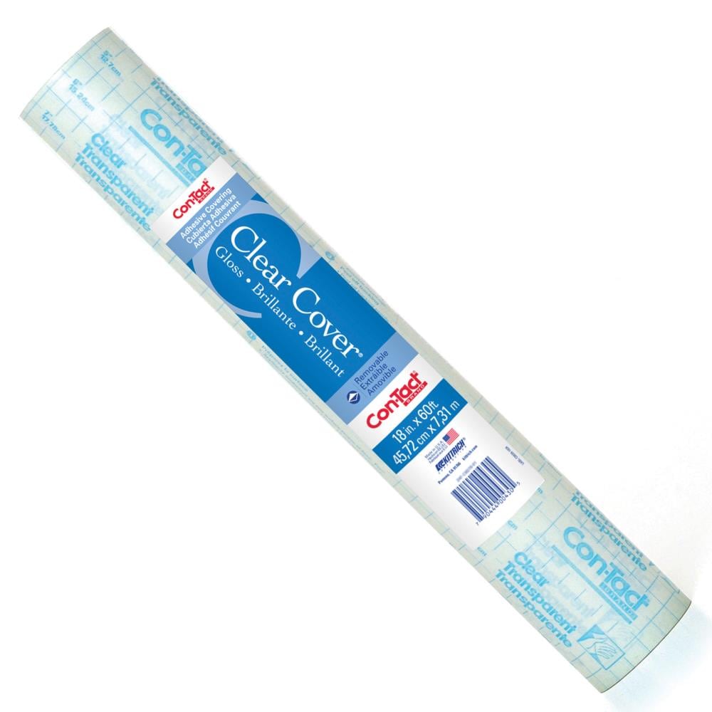 Con-Tact Self-Adhesive Covering, Clear, 18 In x 60 Ft. at
