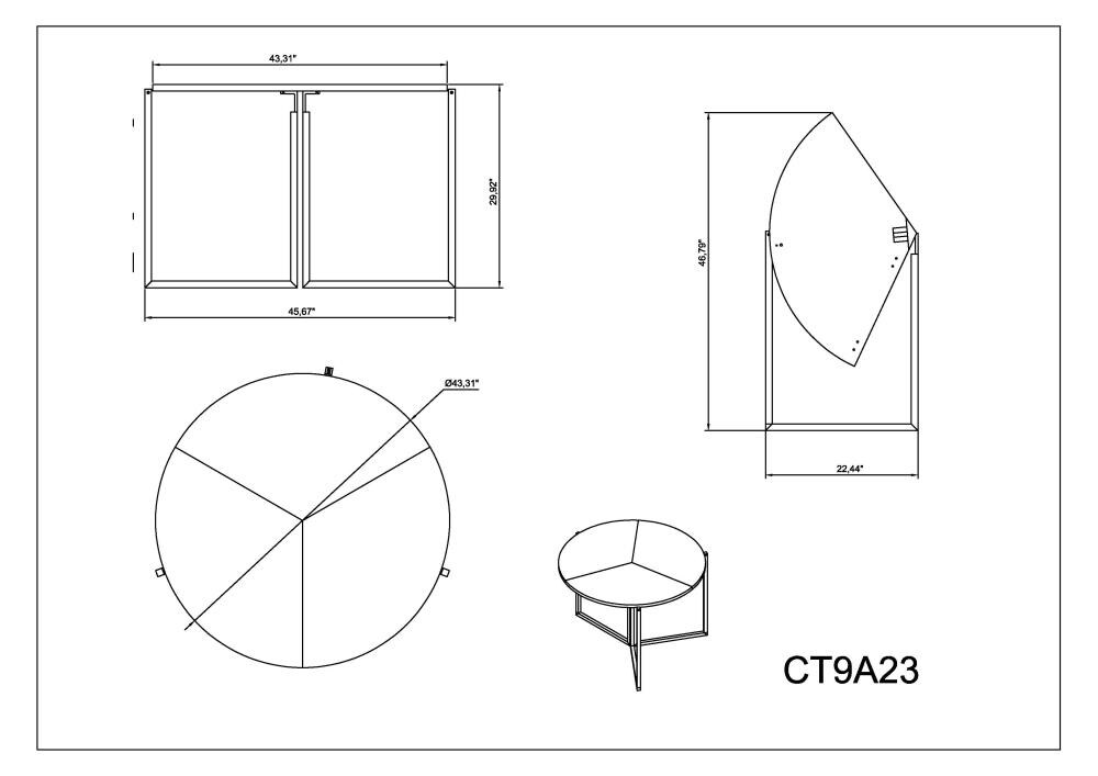 Chintaly Imports 8389-DT-FLD-WHT Dining-Tables - View #7
