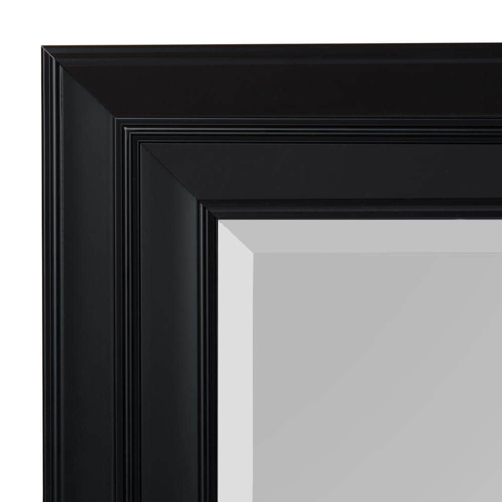 Kate and Laurel Whitley 29.5-in W x 41.5-in H Black Beveled Wall Mirror ...