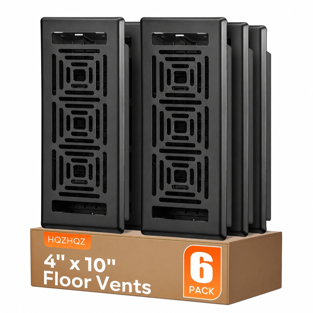 Etokfoks Black Finish Heavy Duty Steel Floor Vent Cover for Floor Register Compatible with Air Ventilation Product Type #LETTP4921