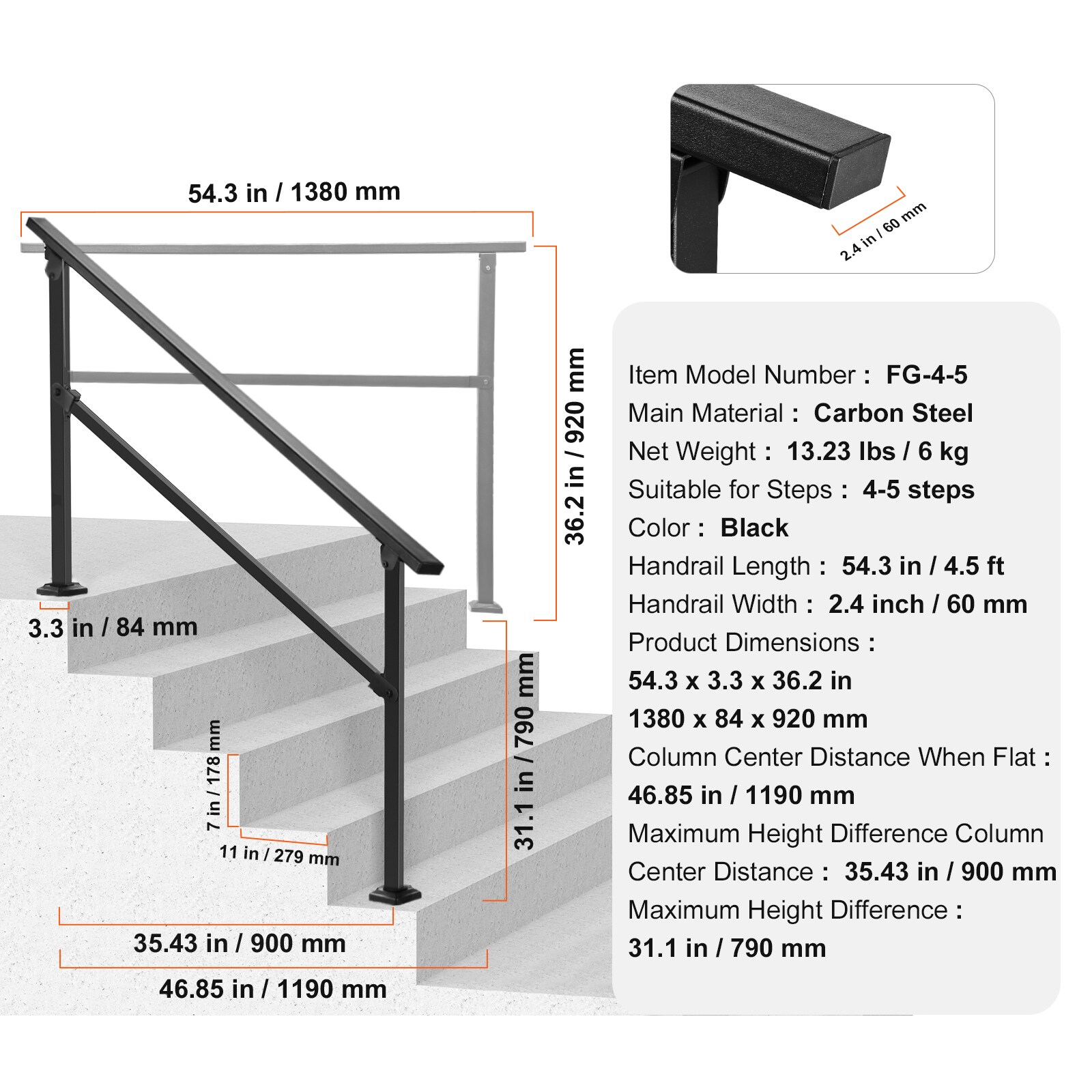 Mecale YAS-P8GS46 Interior-Stairpart-Railing - View #9