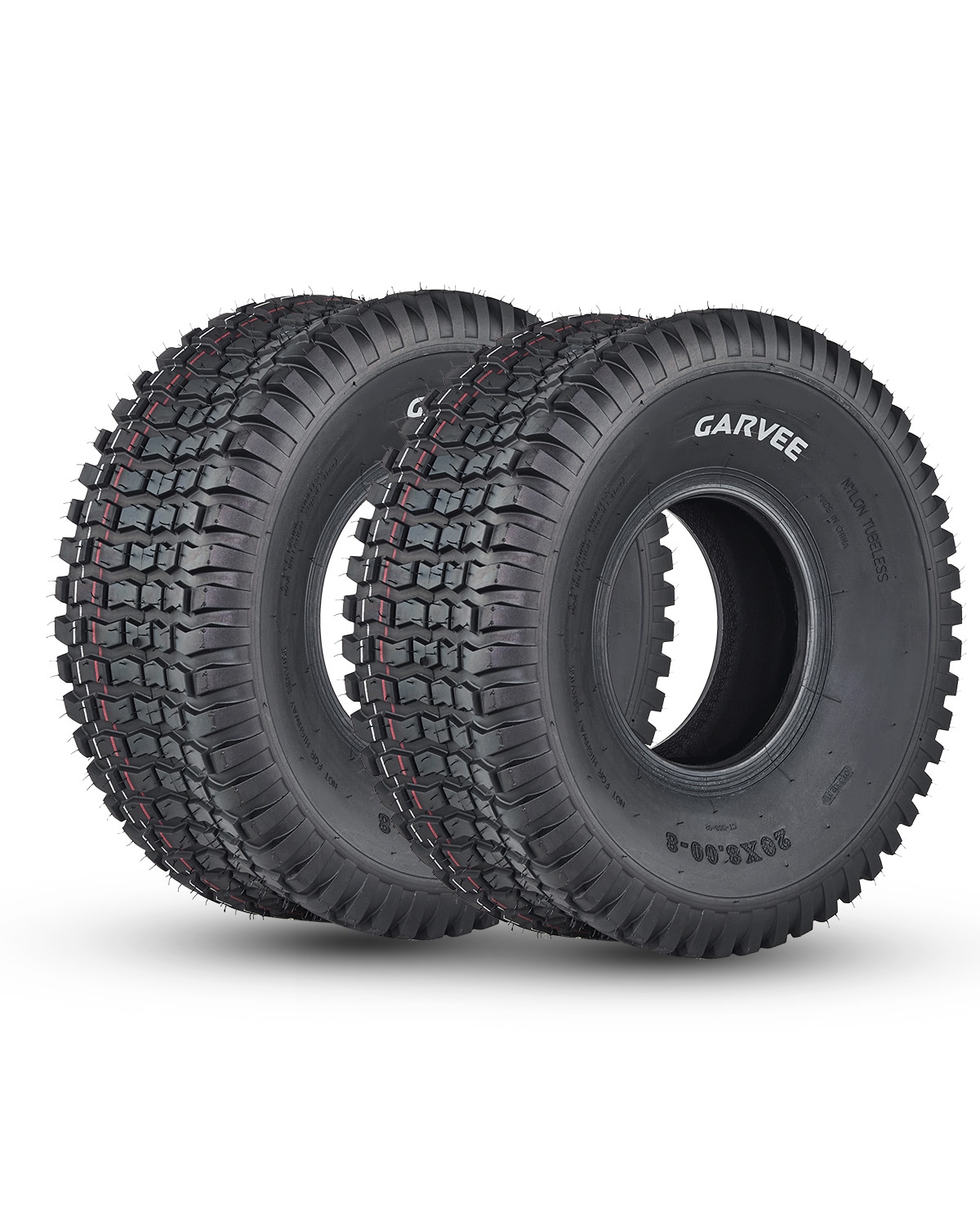 2 Pack 20x8.00 8 Turf Tractor Tires 4PR Tubeless CT558 Pattern for Riding Lawn Mower Garden Tractor Golf Cart Utility Vehicle Rims Not Included