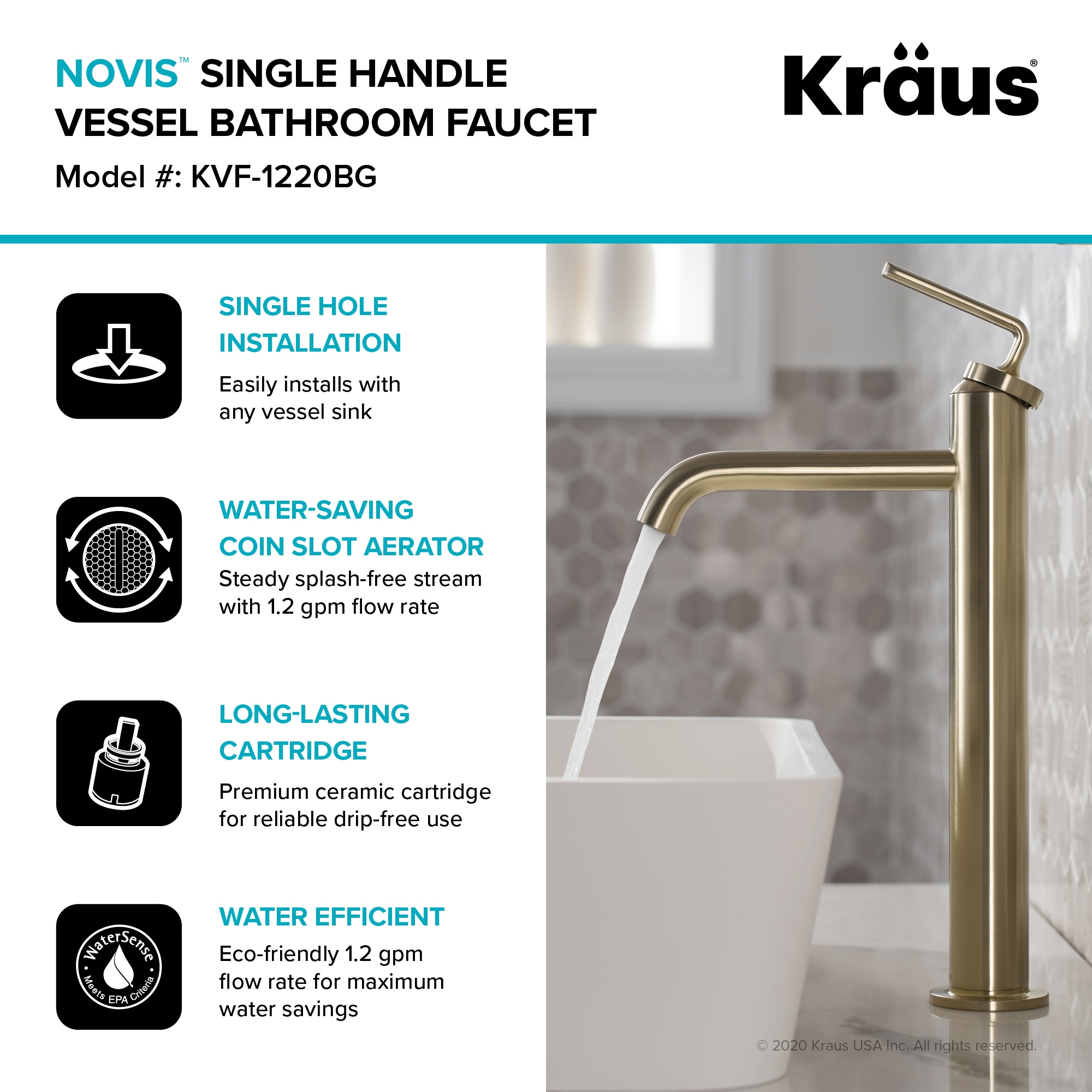 Kraus KVF-1220BG-2PK Lavatory-Faucets - View #10