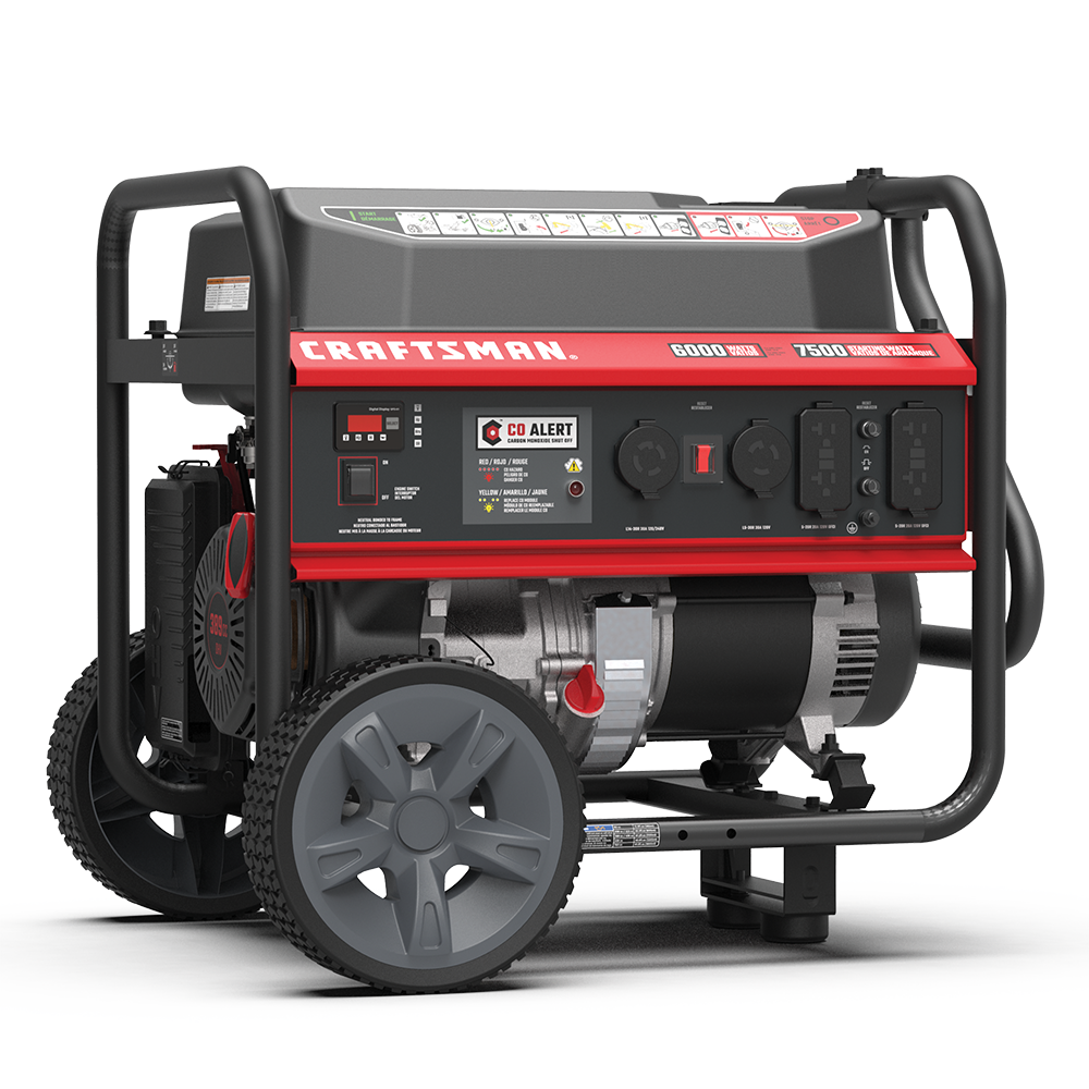 CRAFTSMAN CMXGGFMP06009 Performance Recoil Start 7500 / 6000 -Watt Single fuel Portable Generator