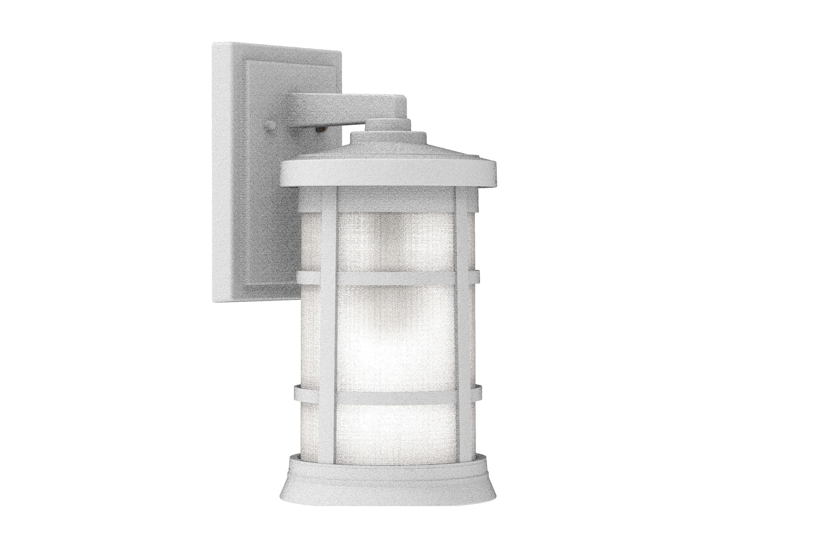 Craftmade ZA2314-TW Composite Lanterns 1 -Light 15-in H White Hardwired Outdoor Wall Light