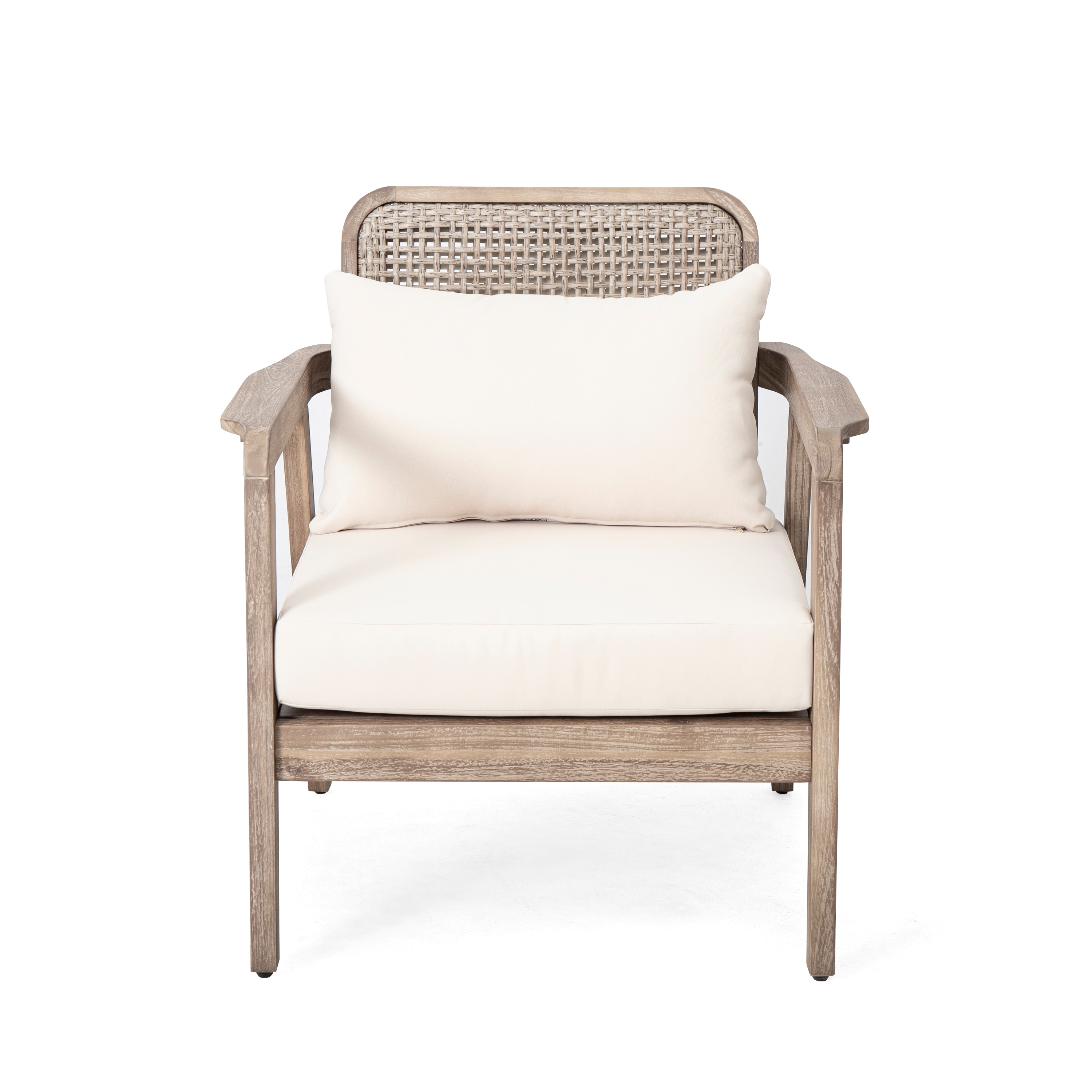 Christopher Knight Home Cascade Outdoor Acacia Wood Patio Club Chair with Water Repellent Fabric Cushion #319618