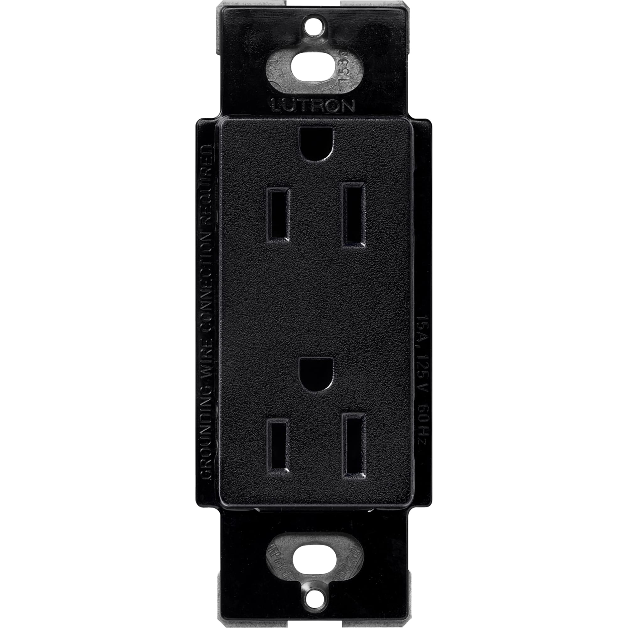 Lutron SCR-15-MN Claro 15 -Amp 120-volt Residential Decorator Outlet , Midnight