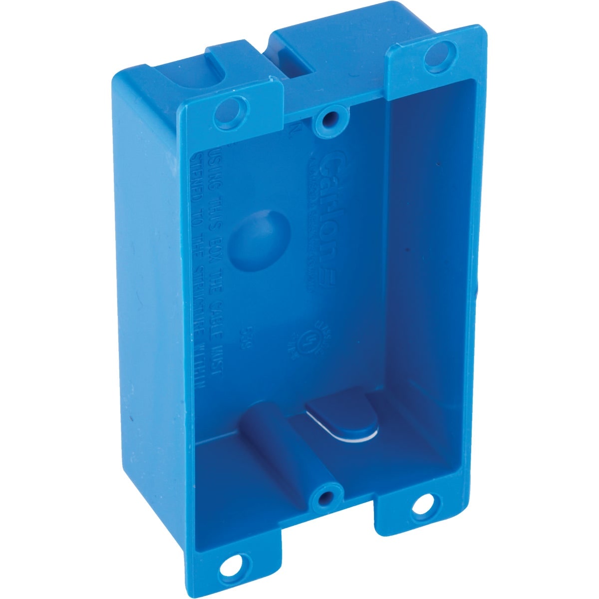 CARLON  B108R-UPC 1-Gang Shallow PVC Outlet Box 3-5/8 in H x 2-3/8 in W x 1-1/4 in D Blue