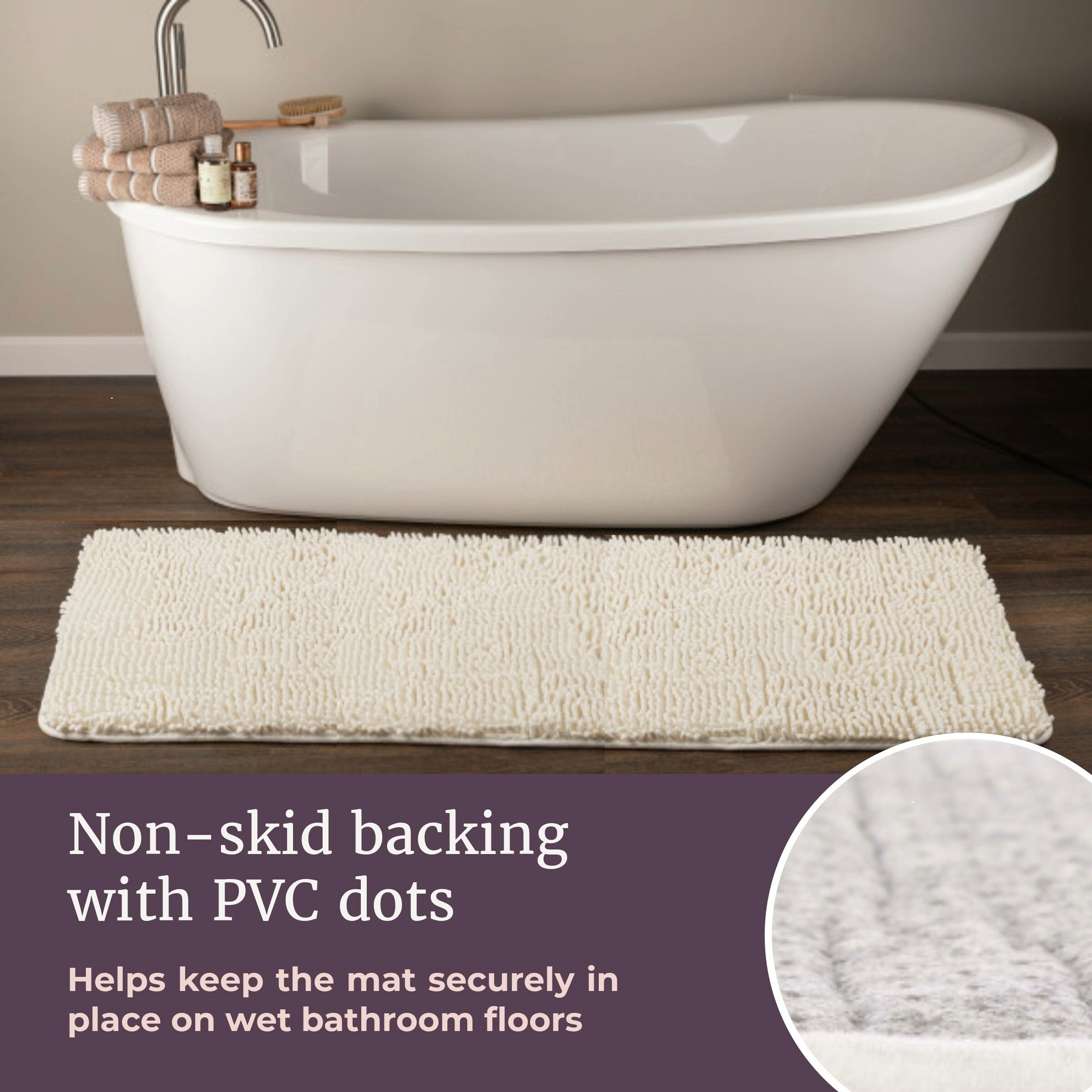 Lavish Home 67-19-W Bath-Rugs - View #3