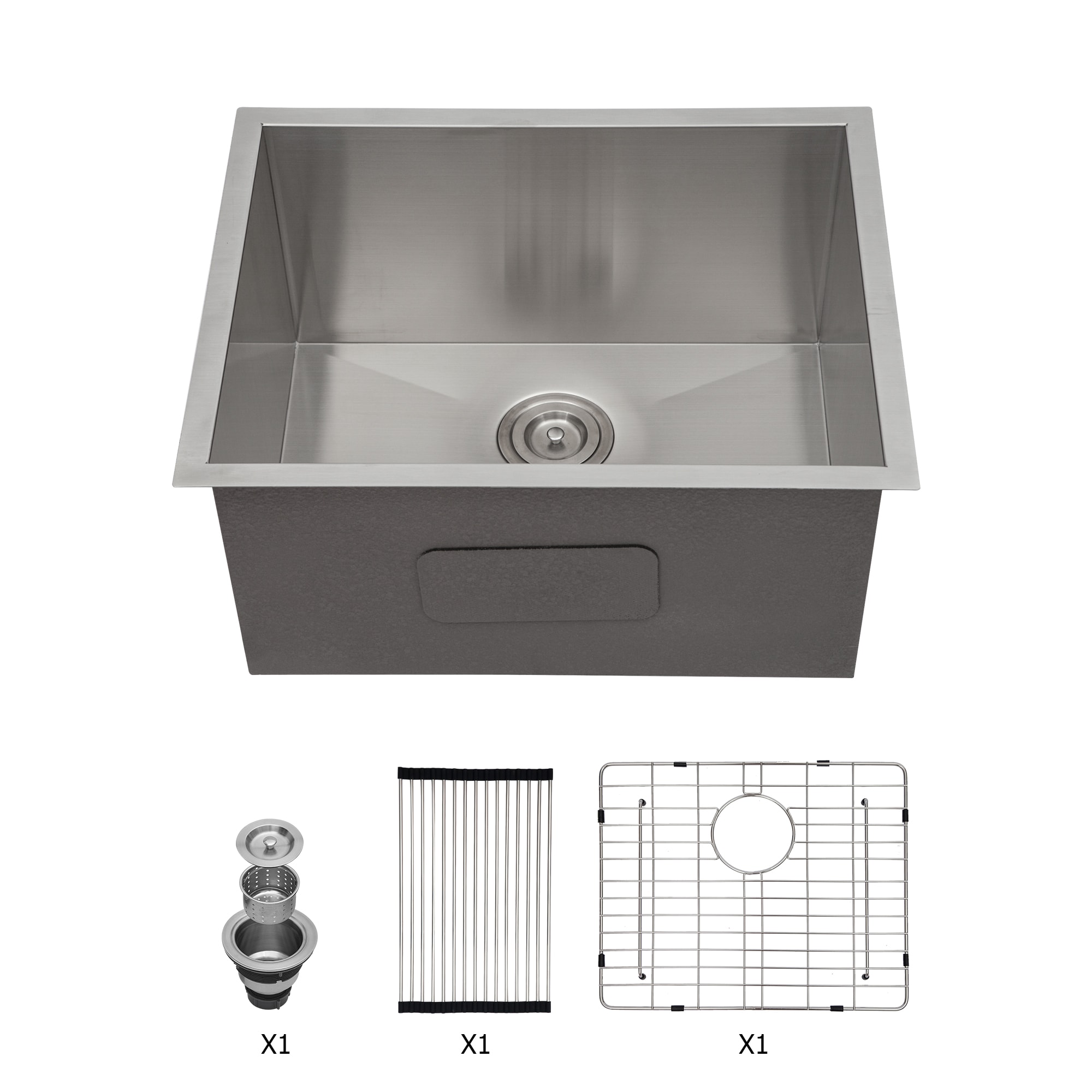 Lirago Laundry Sink 23 inch 23x18x12 inch Undermount Laundry Utility Sink Deep Single Bowl 16 Gauge Stainless Steel Laundry Tub Sinks
