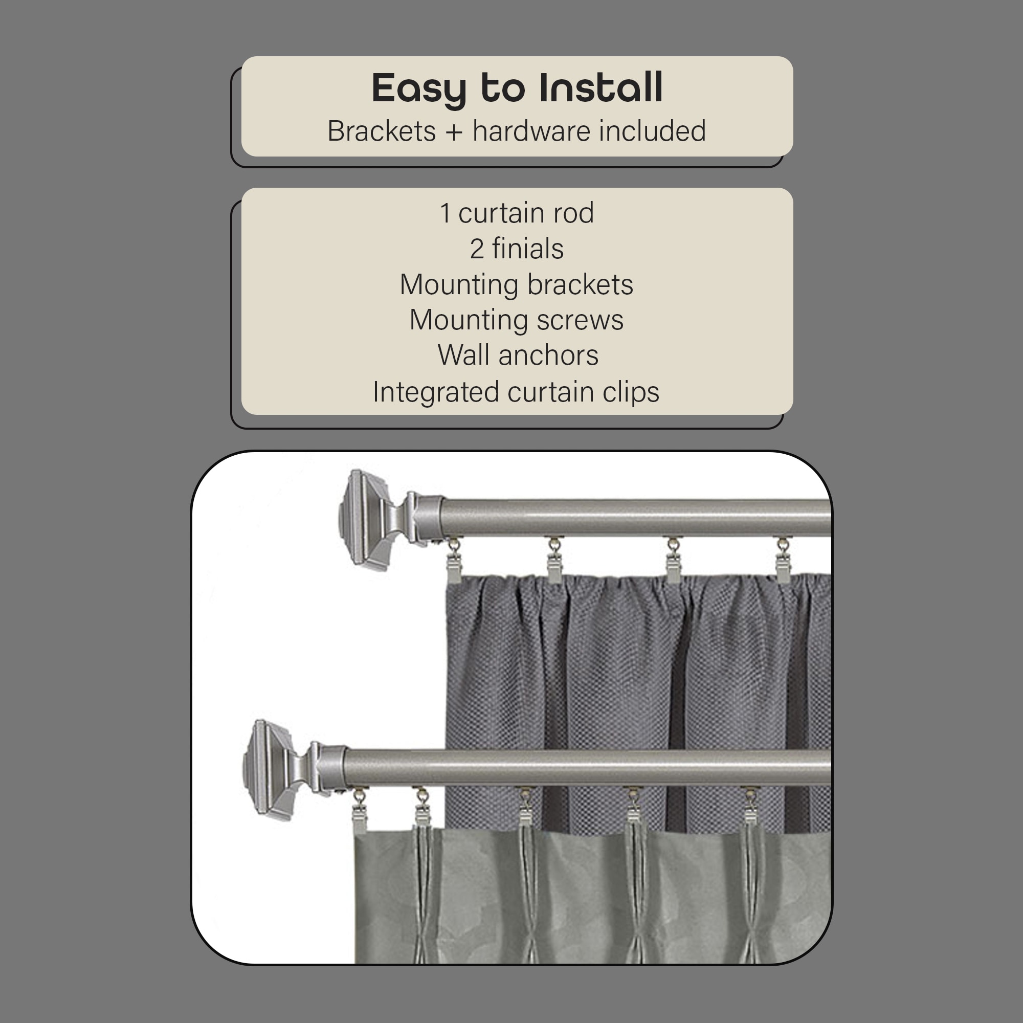 Achim INOOXF3604 Curtain-Rods - View #6