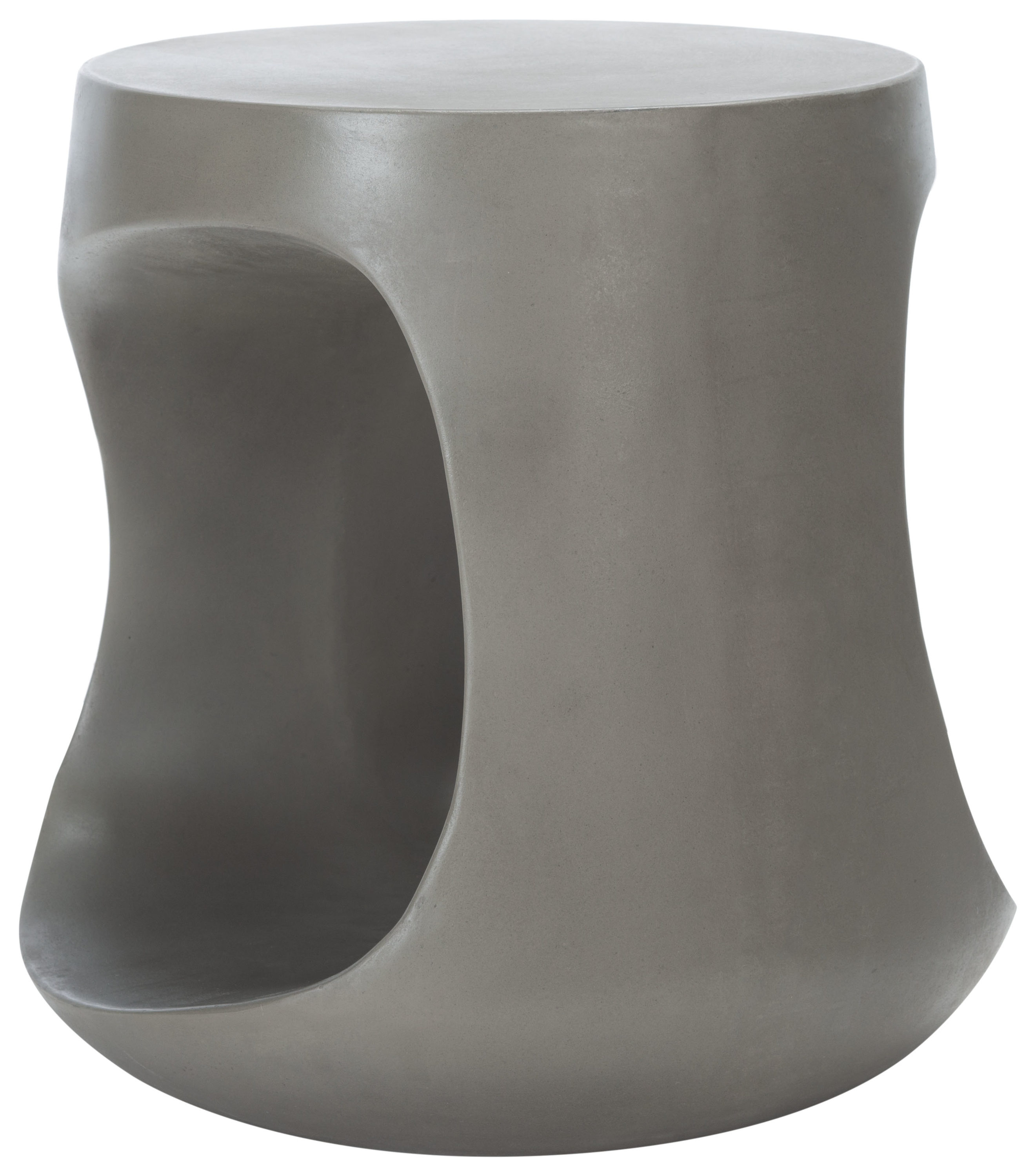 Vikki Dark Grey Concrete Modern Accent Stool