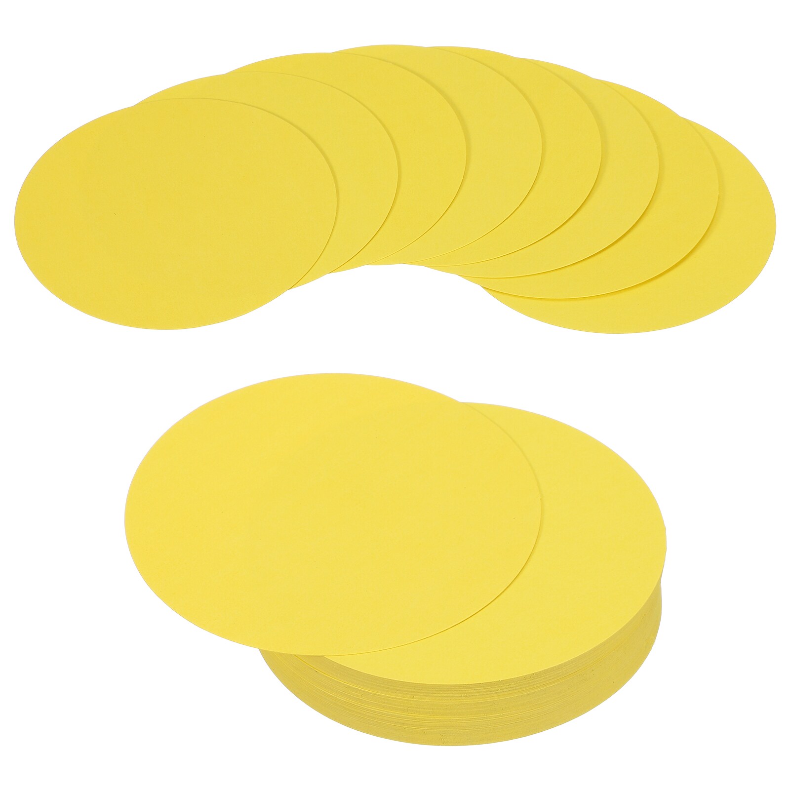 PATIKIL 72 Sheet Circle Card Stock 4 Inch Round Cutouts Paper Thick Cardstock Coaster for DIY Craft Projects Printing Supplies Bulletin Board Decor Yellow